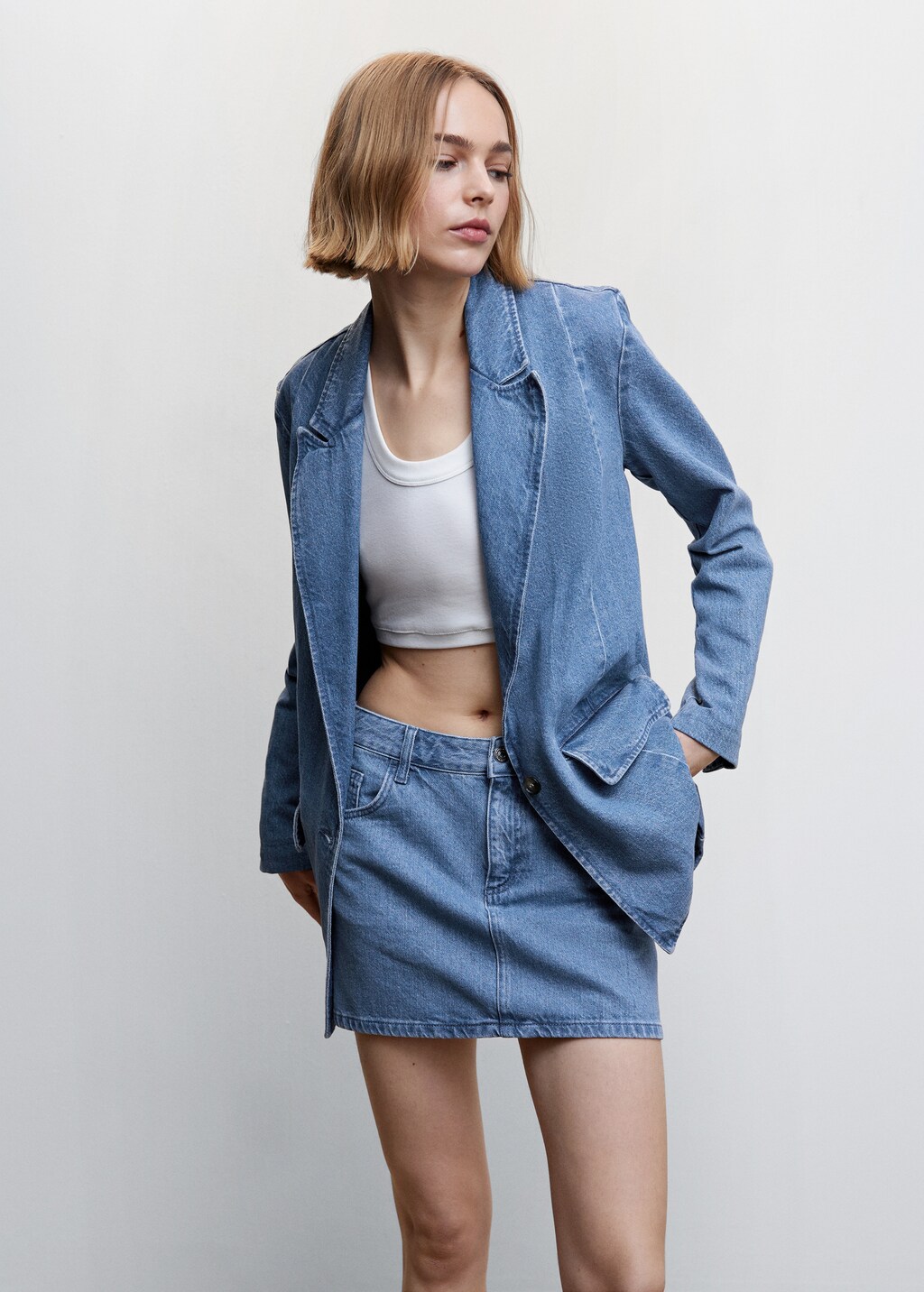 Denim mini-skirt - Details of the article 1