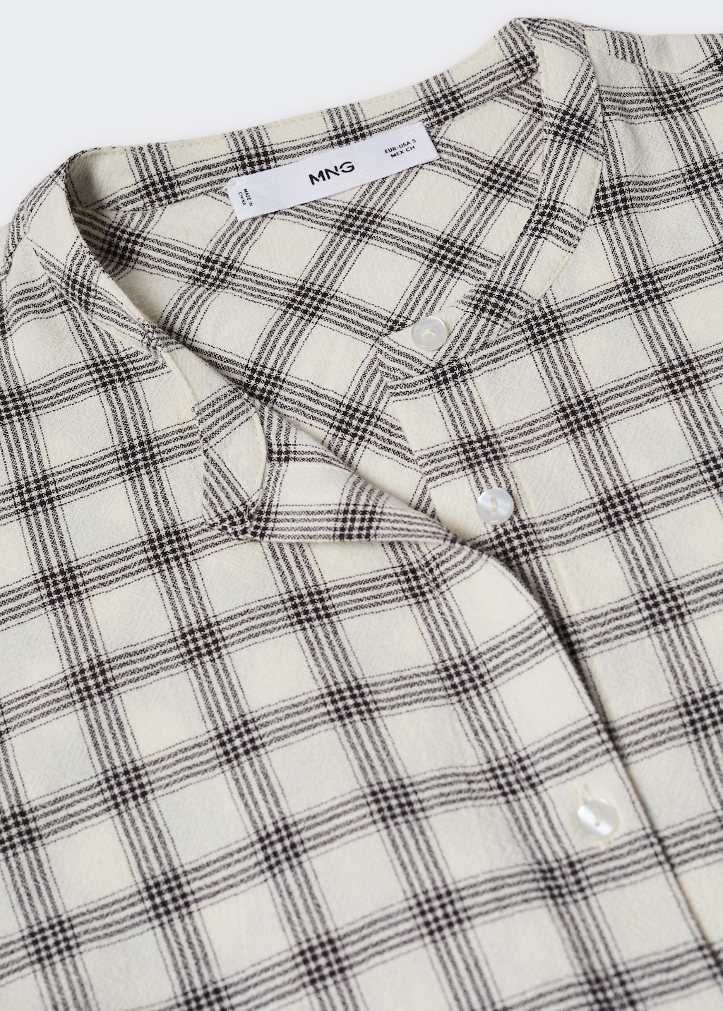 Check flannel pyjama shirt - Details of the article 8