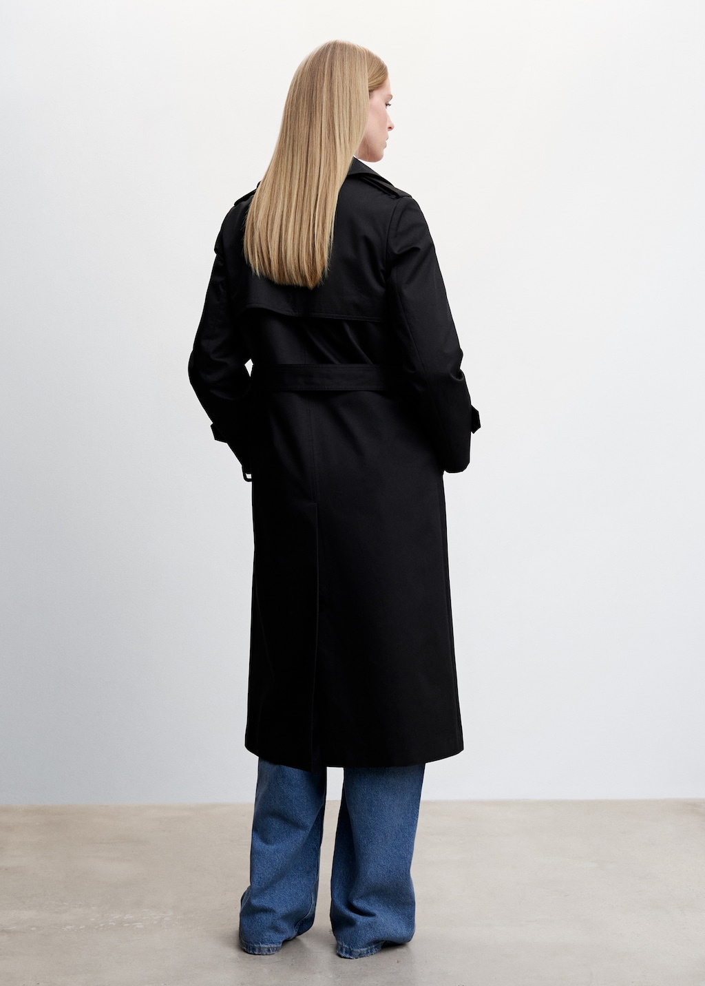 Classic long trench coat - Reverse of the article