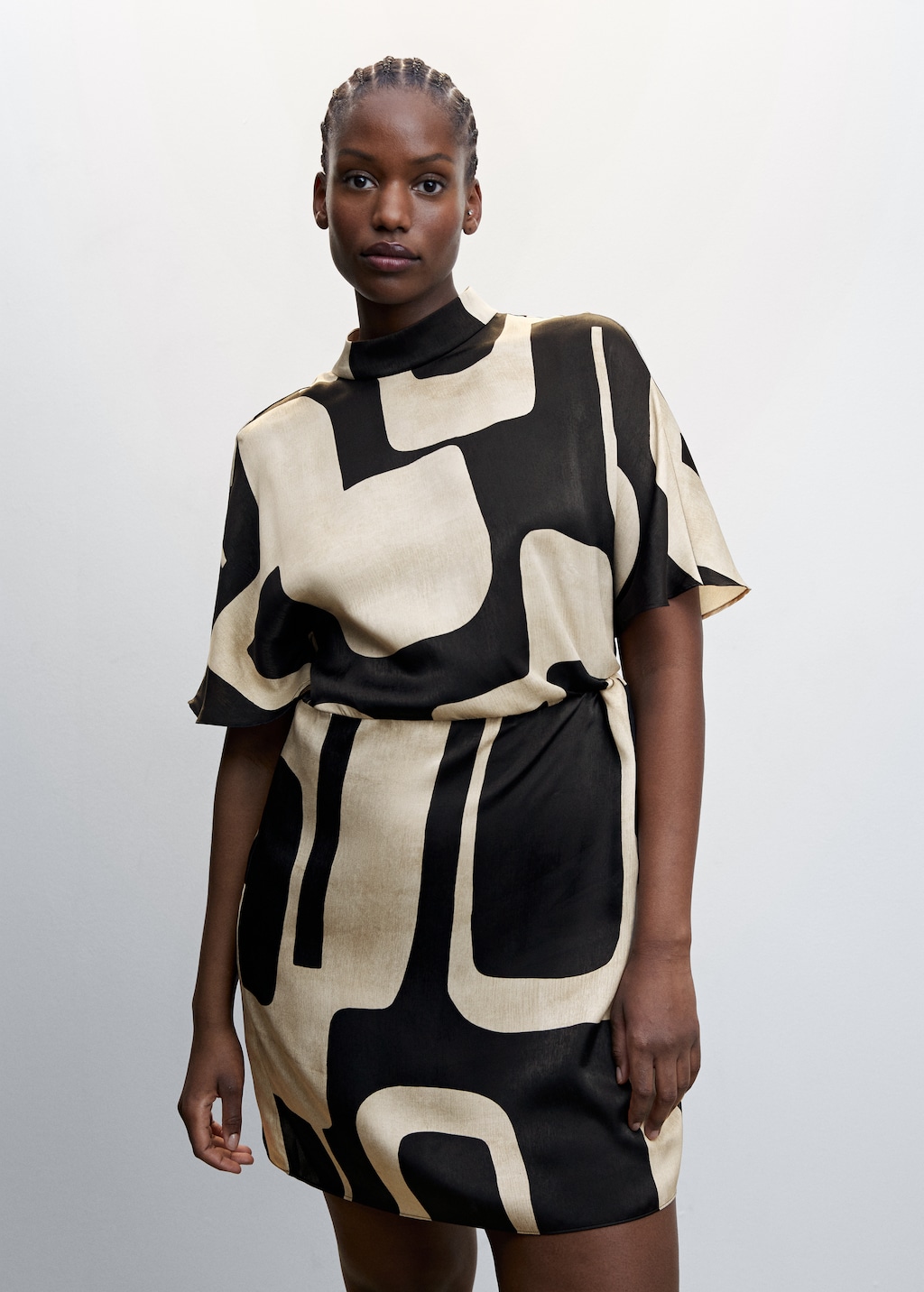 Printed turtleneck dress - Details of the article 5