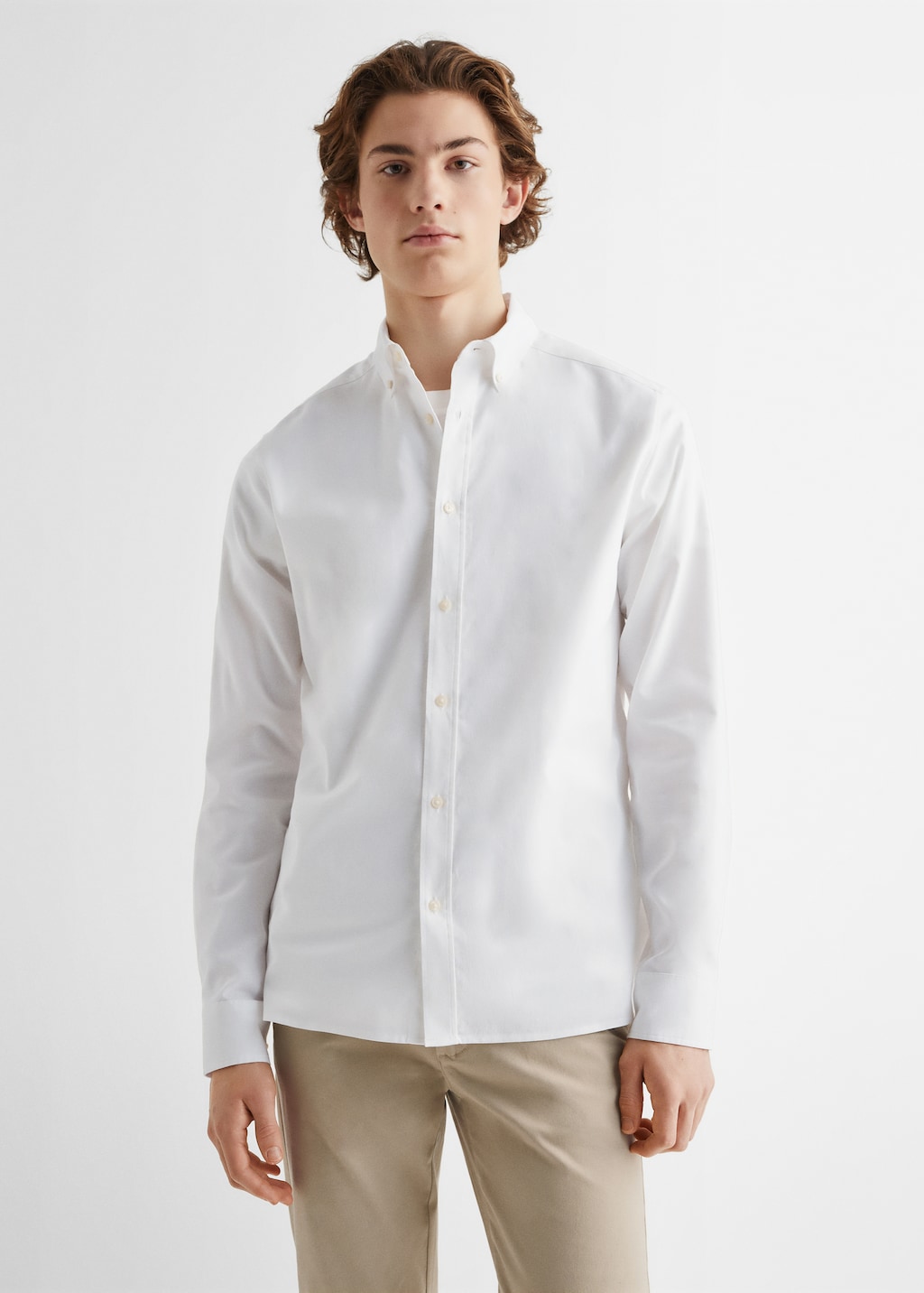 Regular fit Oxford cotton shirt - Medium plane