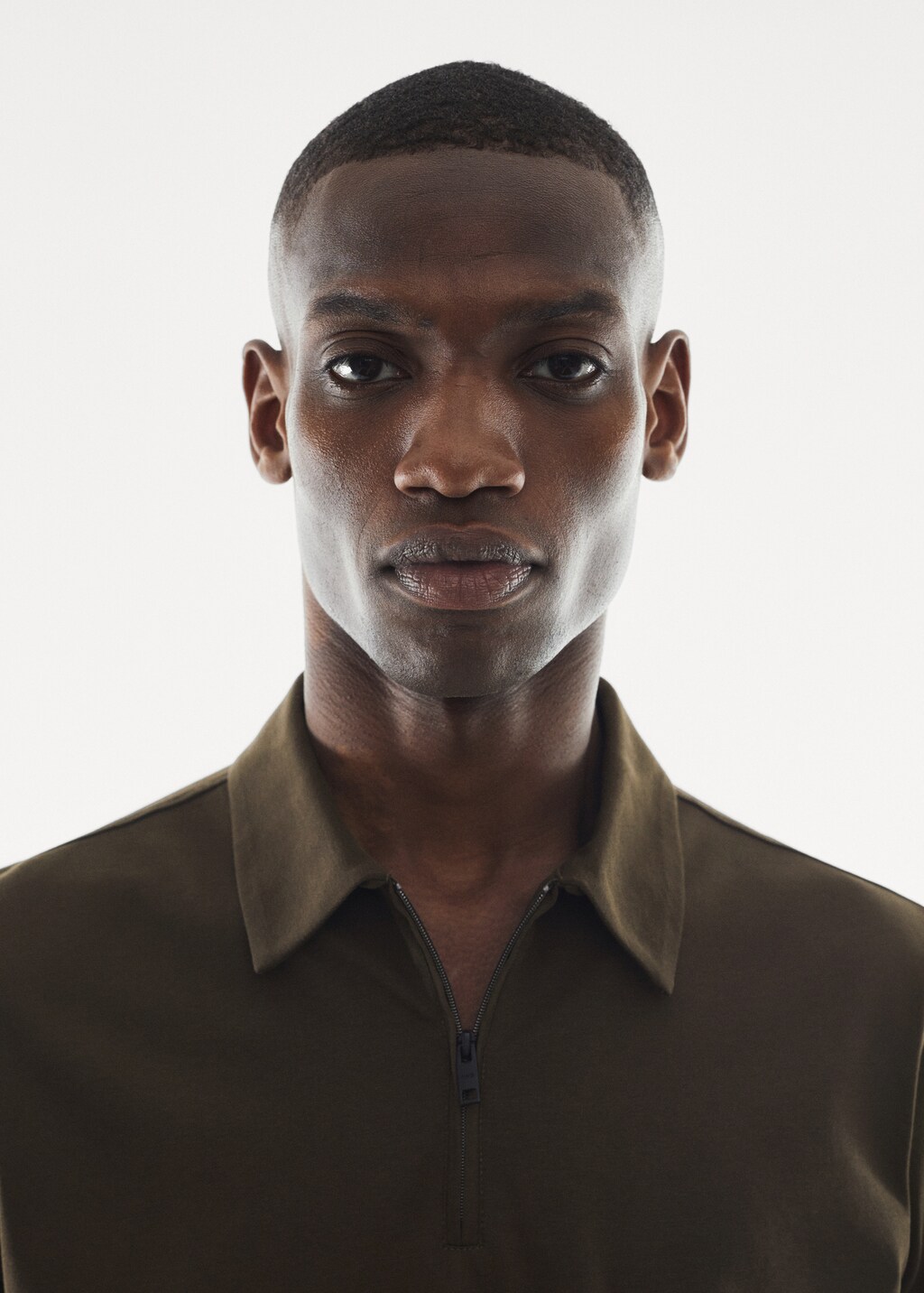 Zip cotton polo shirt - Details of the article 1