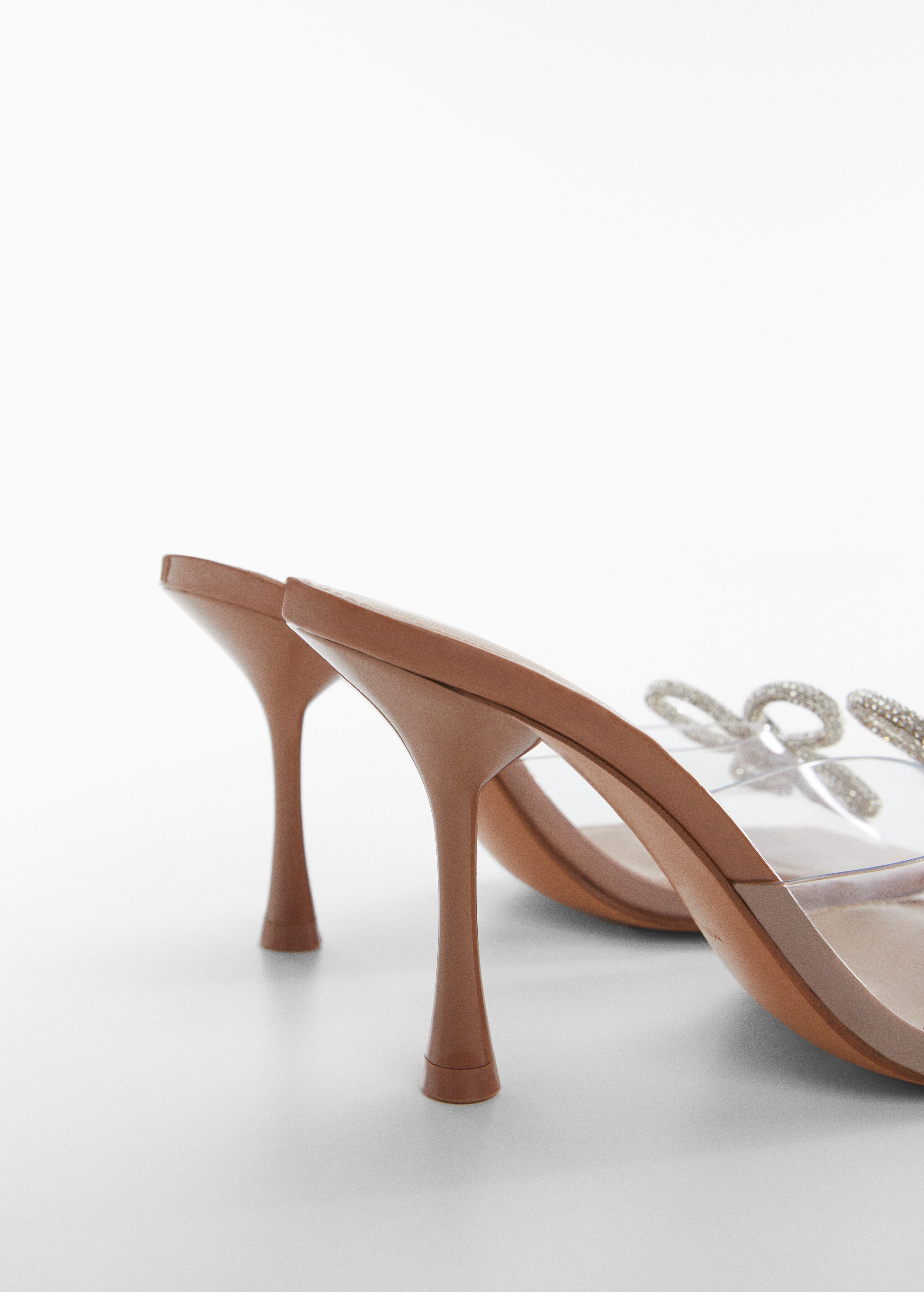 Vinyl heel sandal with rhinestone detail - Details of the article 1