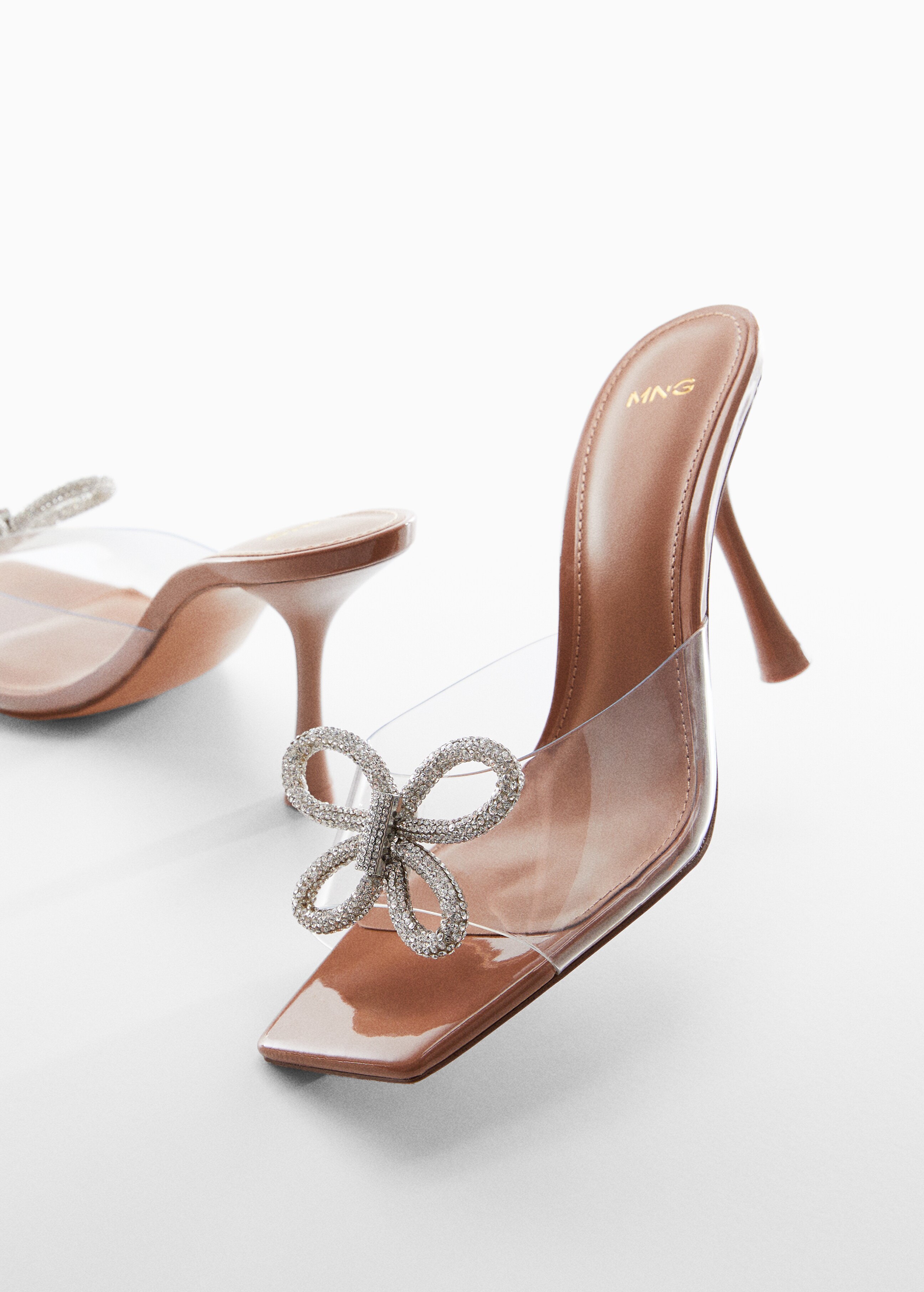 Vinyl heel sandal with rhinestone detail - Details of the article 5