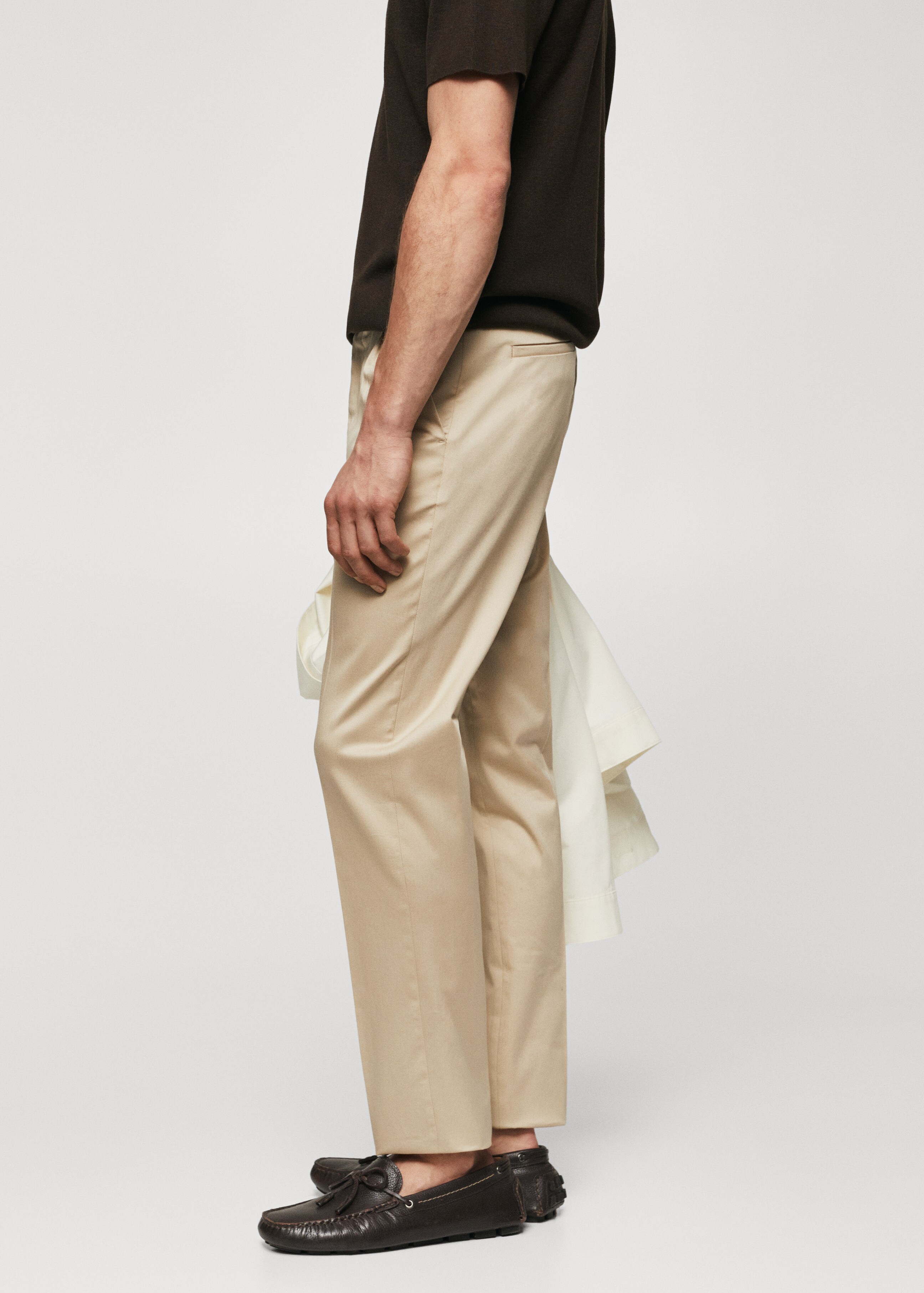 Slim-fit cotton trousers - Details of the article 4