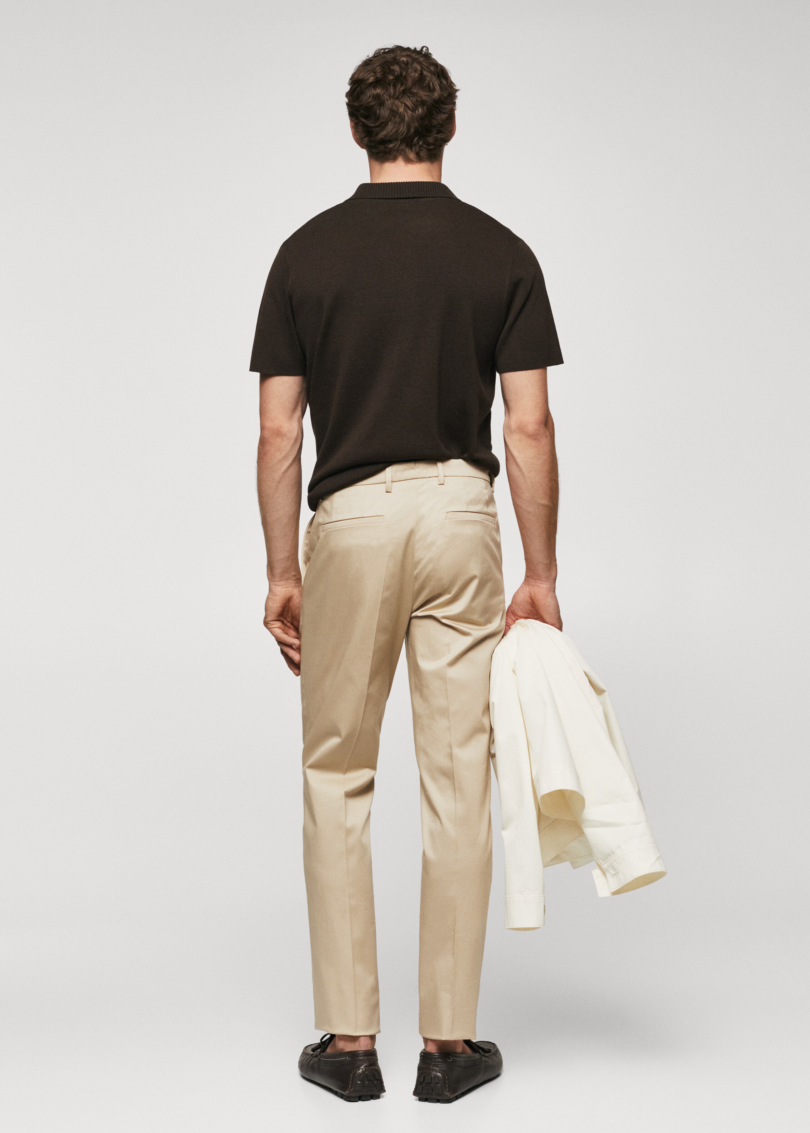 Slim-fit cotton trousers - Reverse of the article
