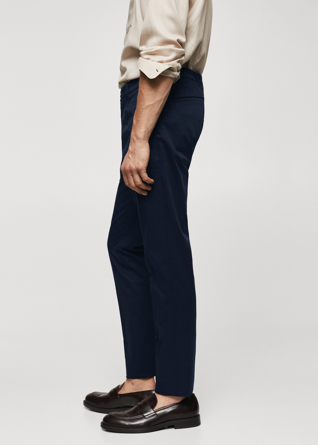 Slim-fit cotton trousers - Details of the article 4