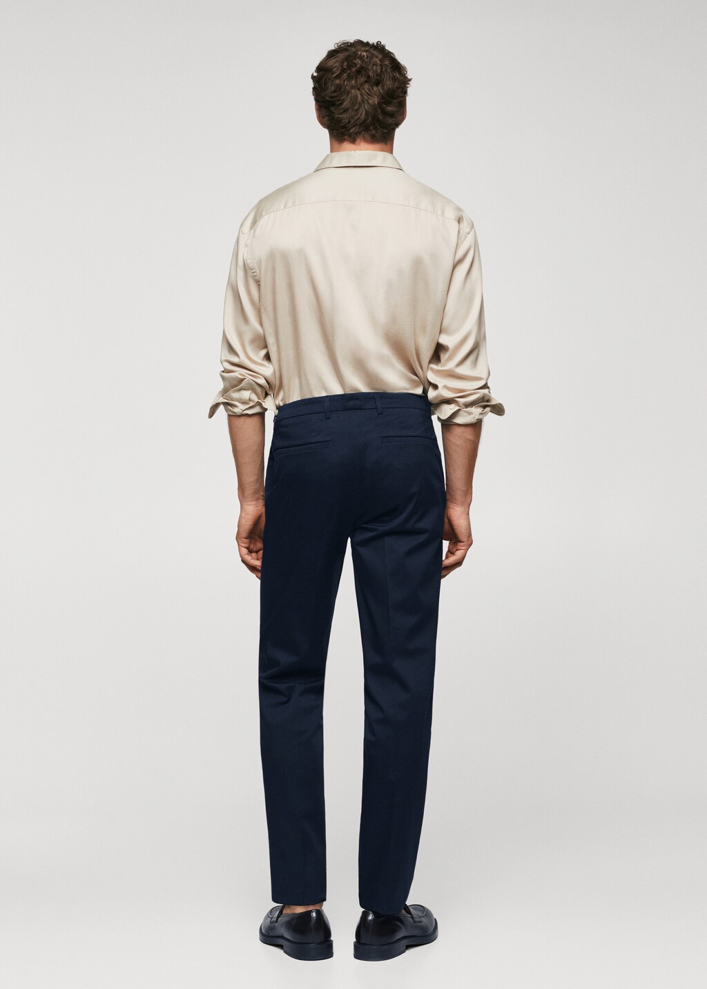 Slim-fit cotton trousers - Reverse of the article