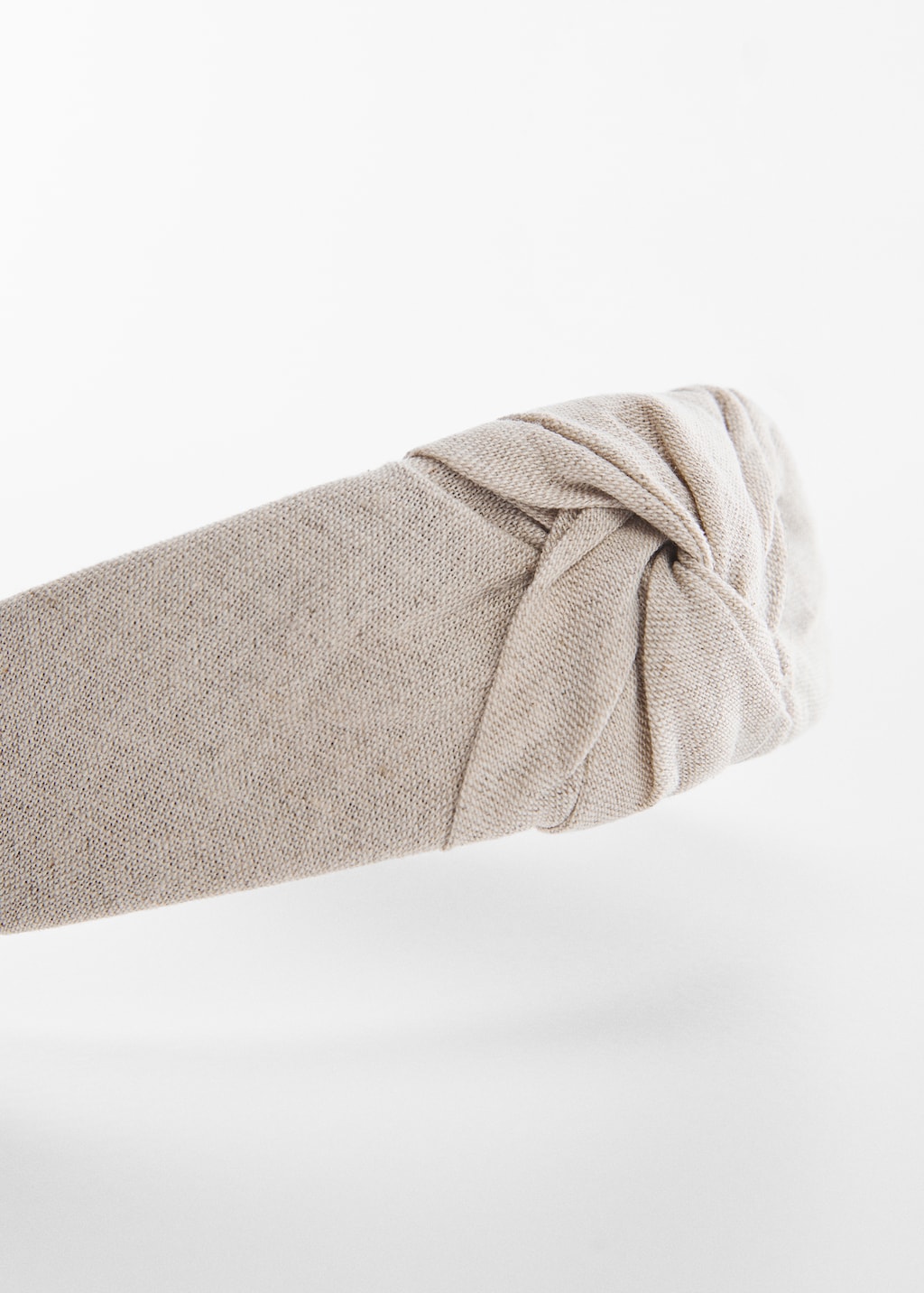 Knotted linen headband - Medium plane