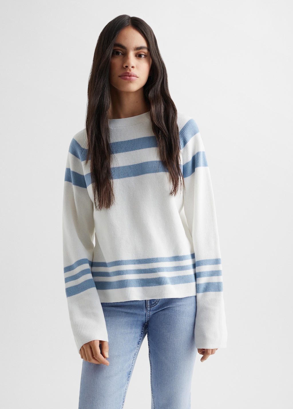 Striped knit sweater - Medium plane