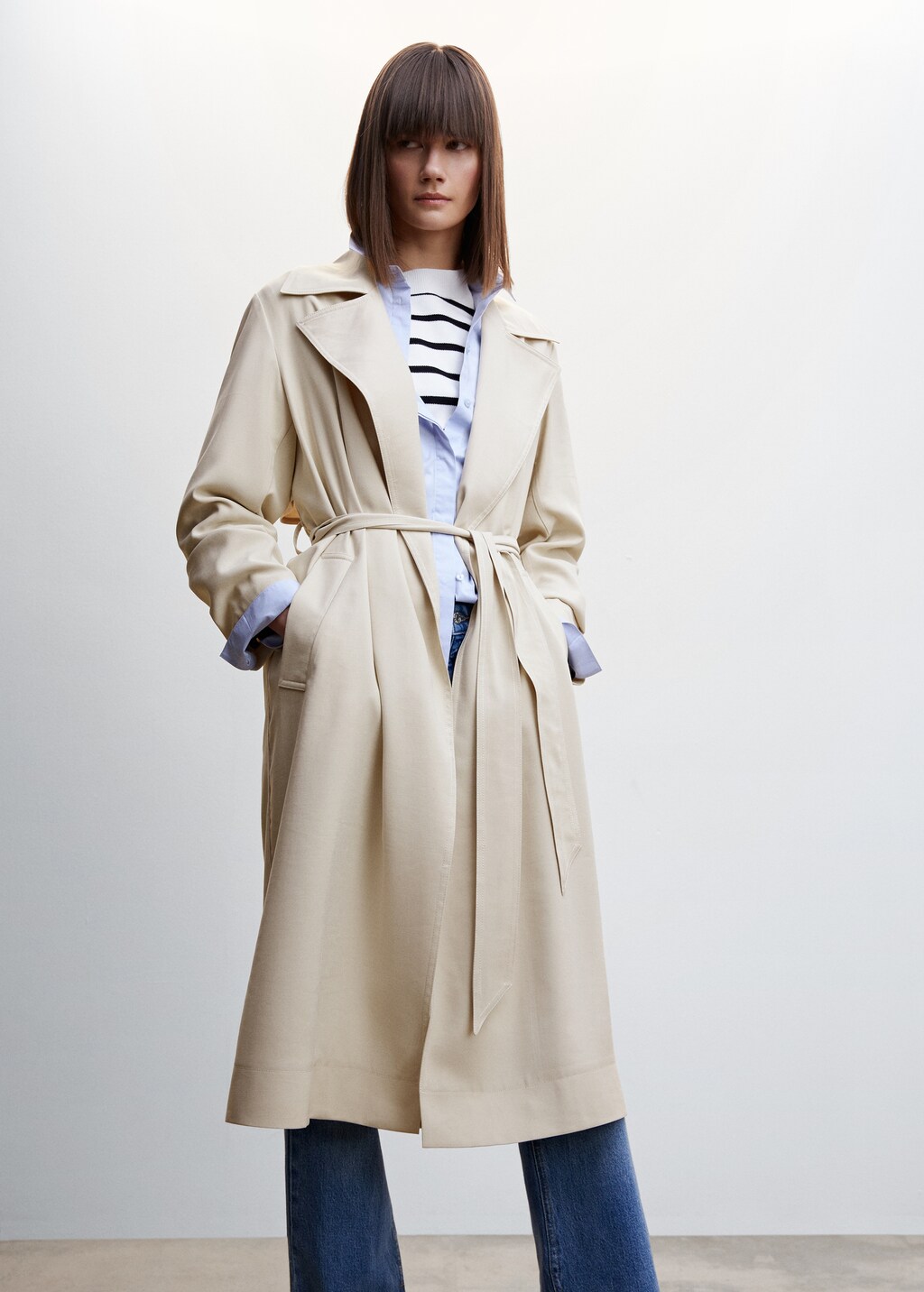 Flowy lapel trench - Medium plane