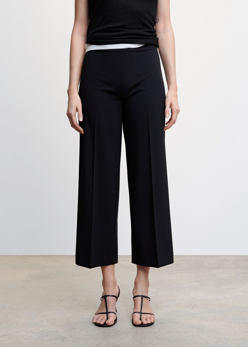 Pantalons culotte rectes - Pla mig