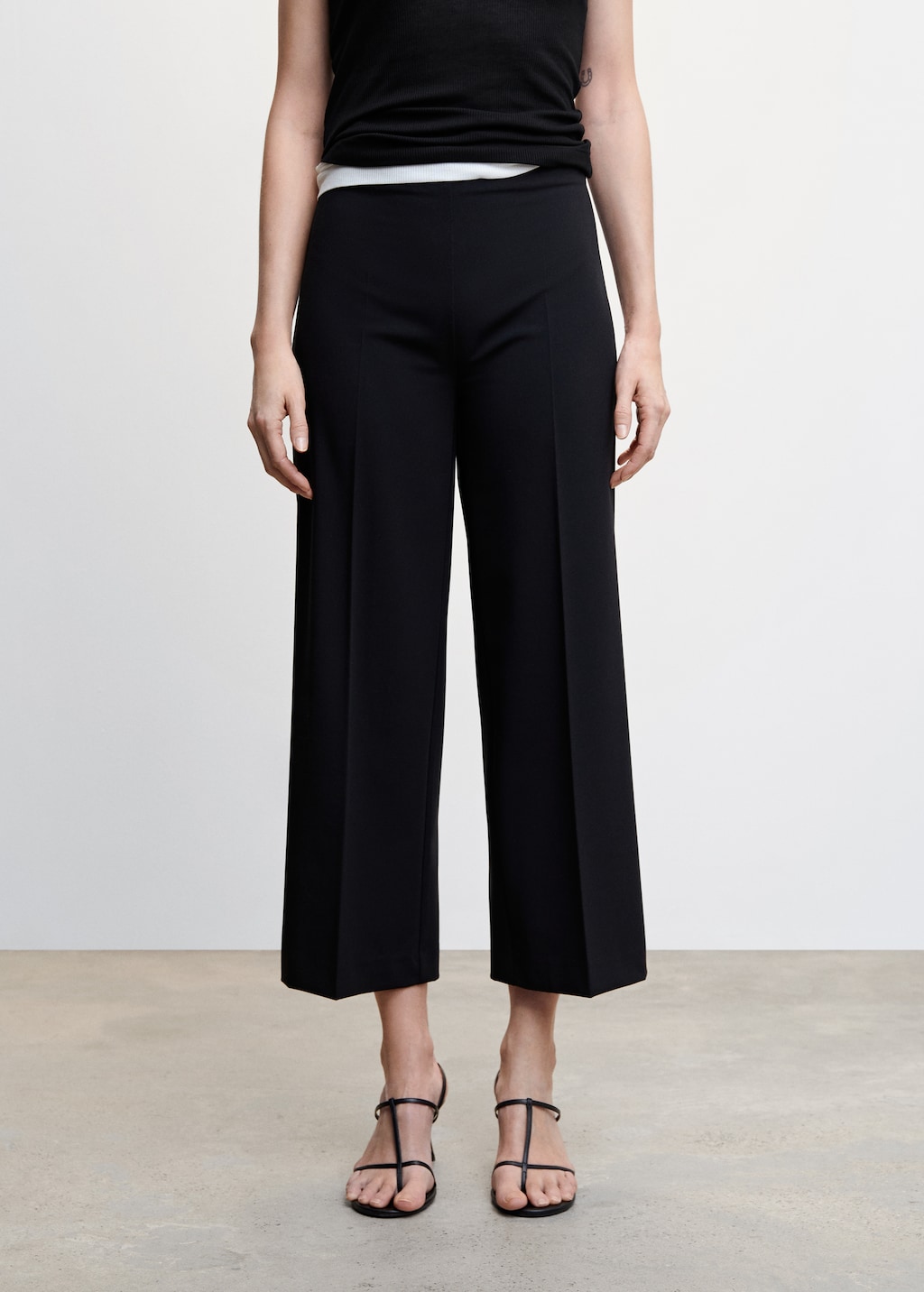 Straight culotte trousers - Medium plane