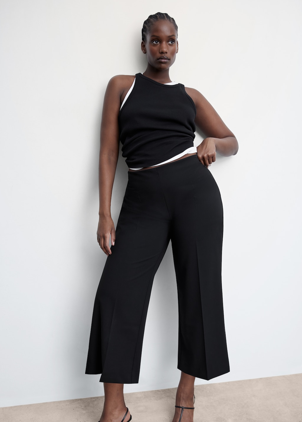 Straight culotte trousers - Details of the article 4