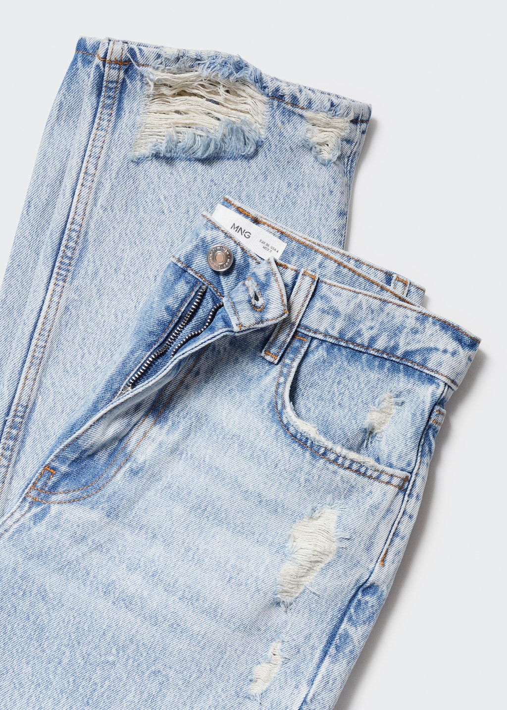 Ripped straight jeans - Details of the article 8