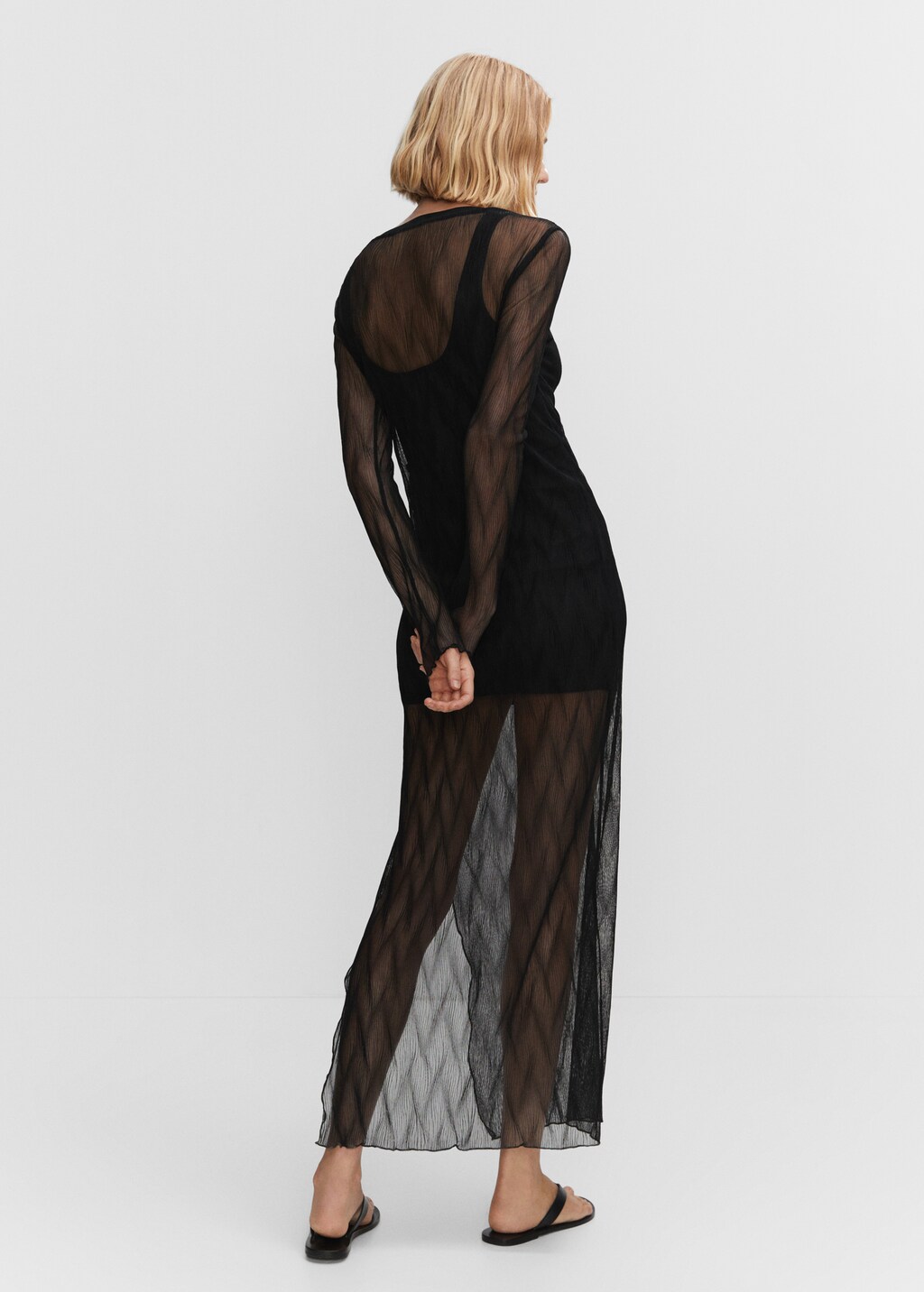 Sheer fabric dress - Reverse of the article