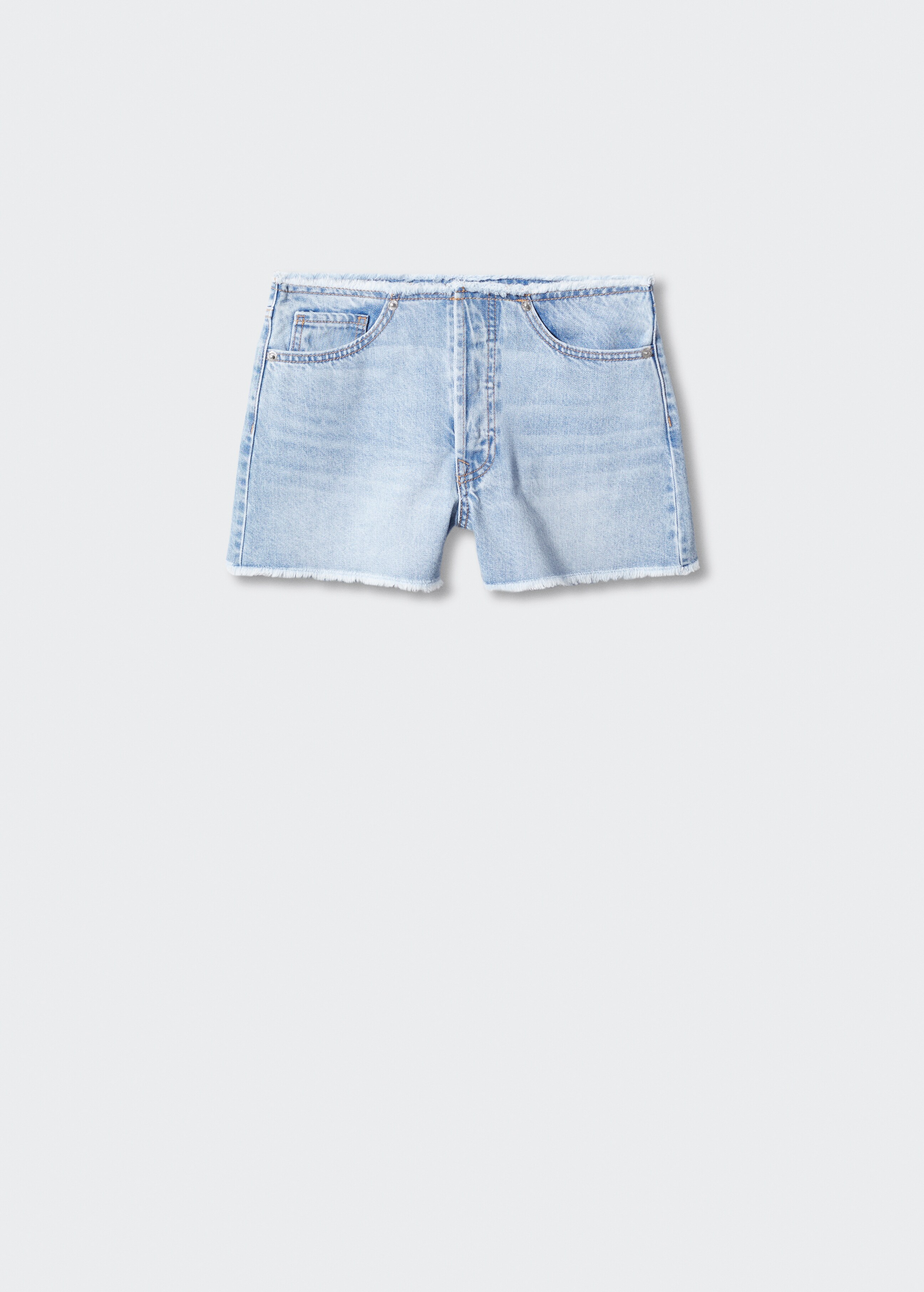 Medium-waist denim shorts - Article without model