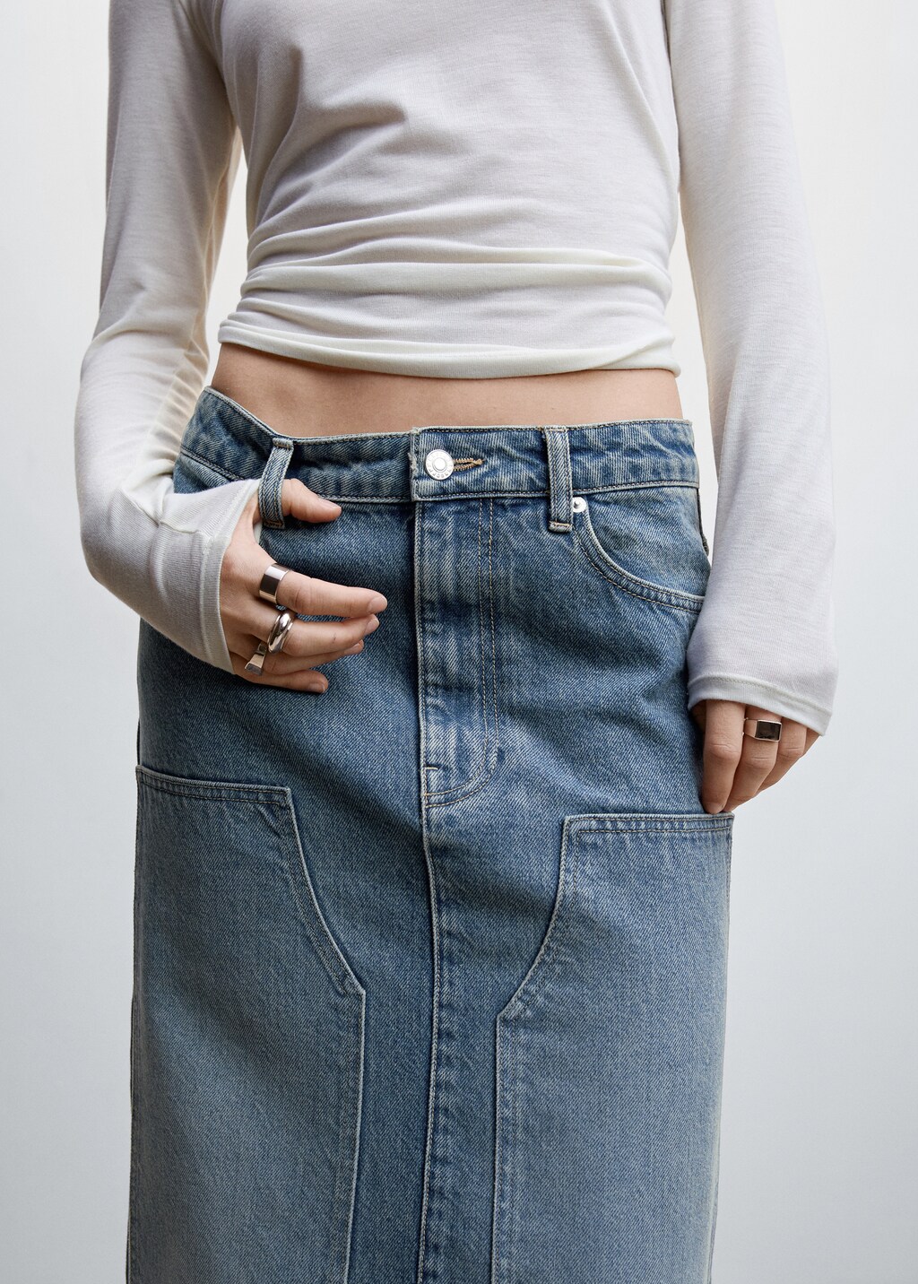 Jeansrock mit Schlitz - Detail des Artikels 6