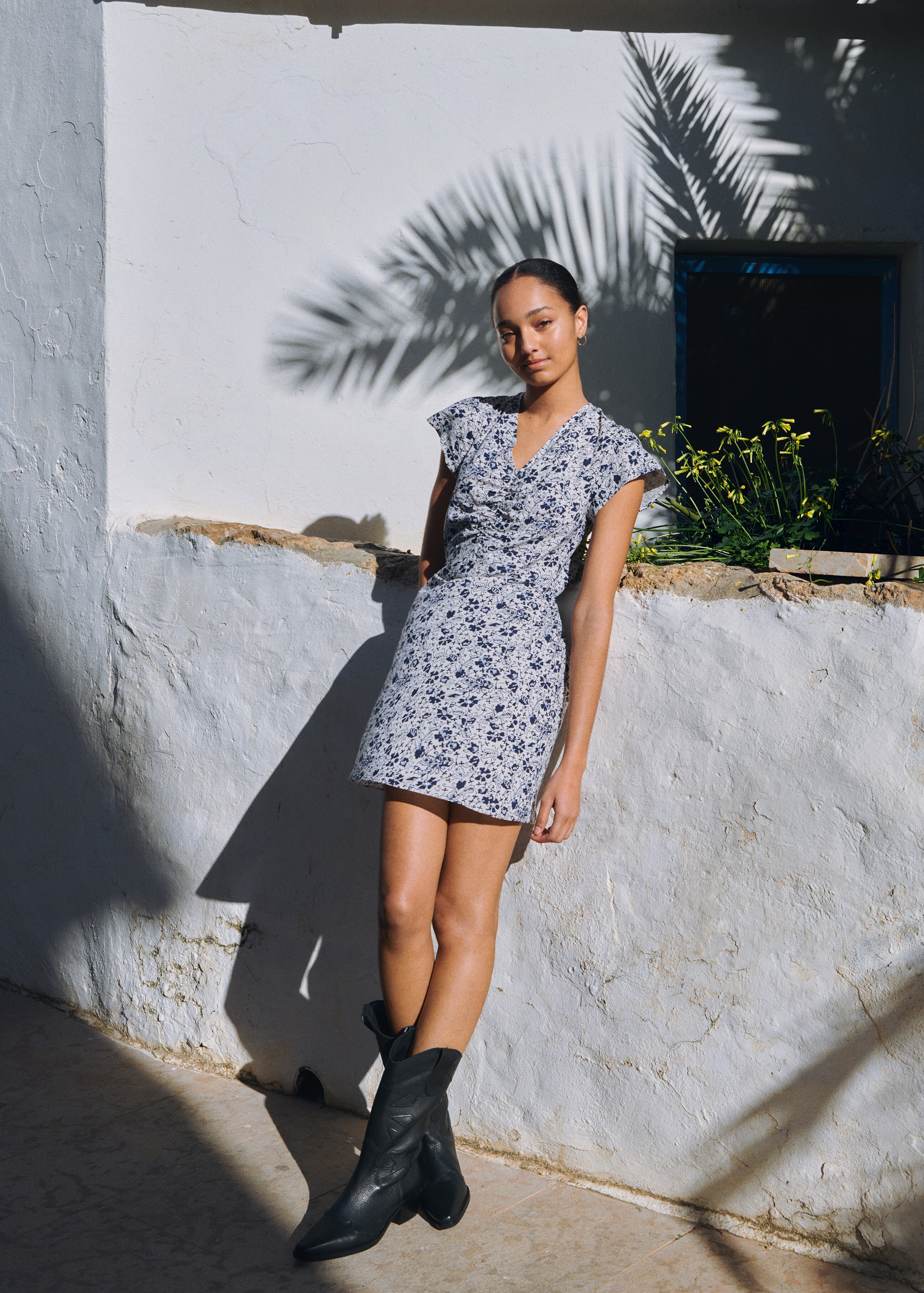 Short-sleeve floral-print dress - Details of the article 5