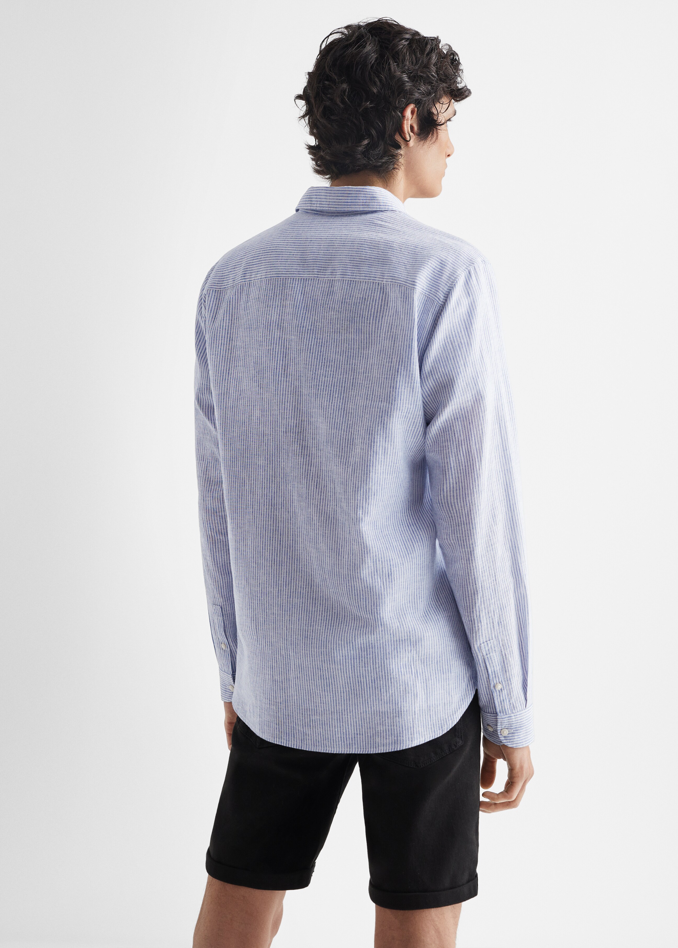 Striped linen-blend shirt - Reverse of the article