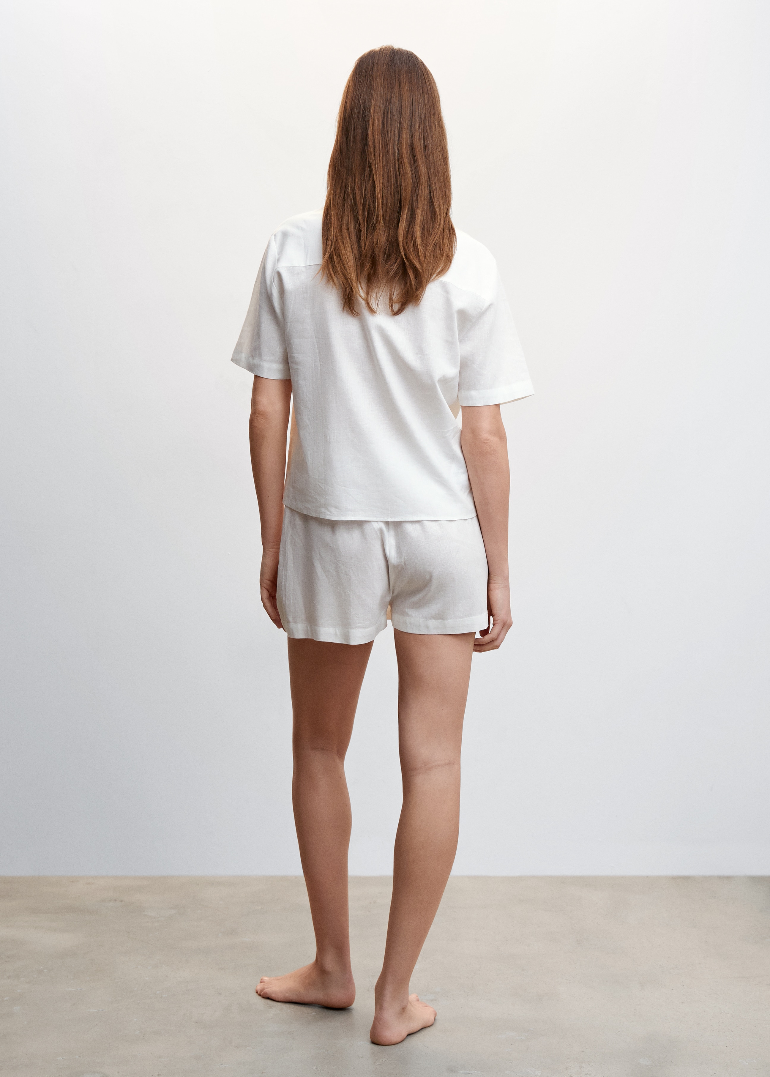 Linen pyjama shorts - Reverse of the article
