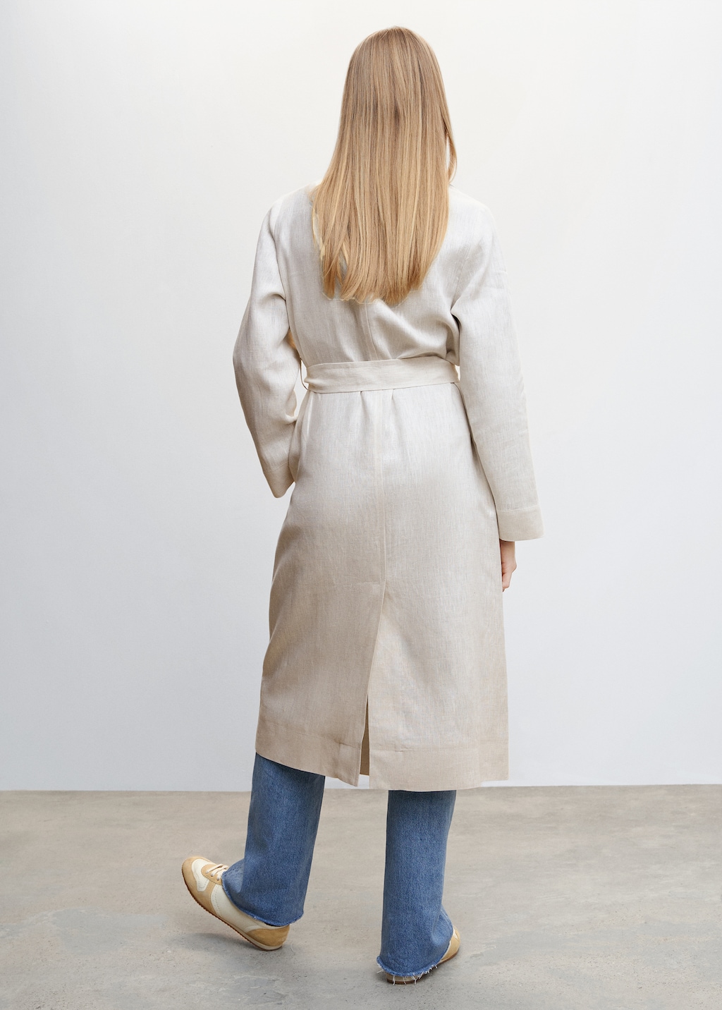 Mango linen trench coat hotsell