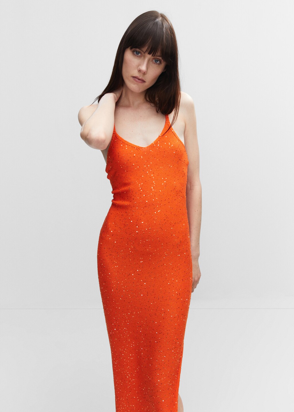 Knitted dress with sequin detail - Medium plane