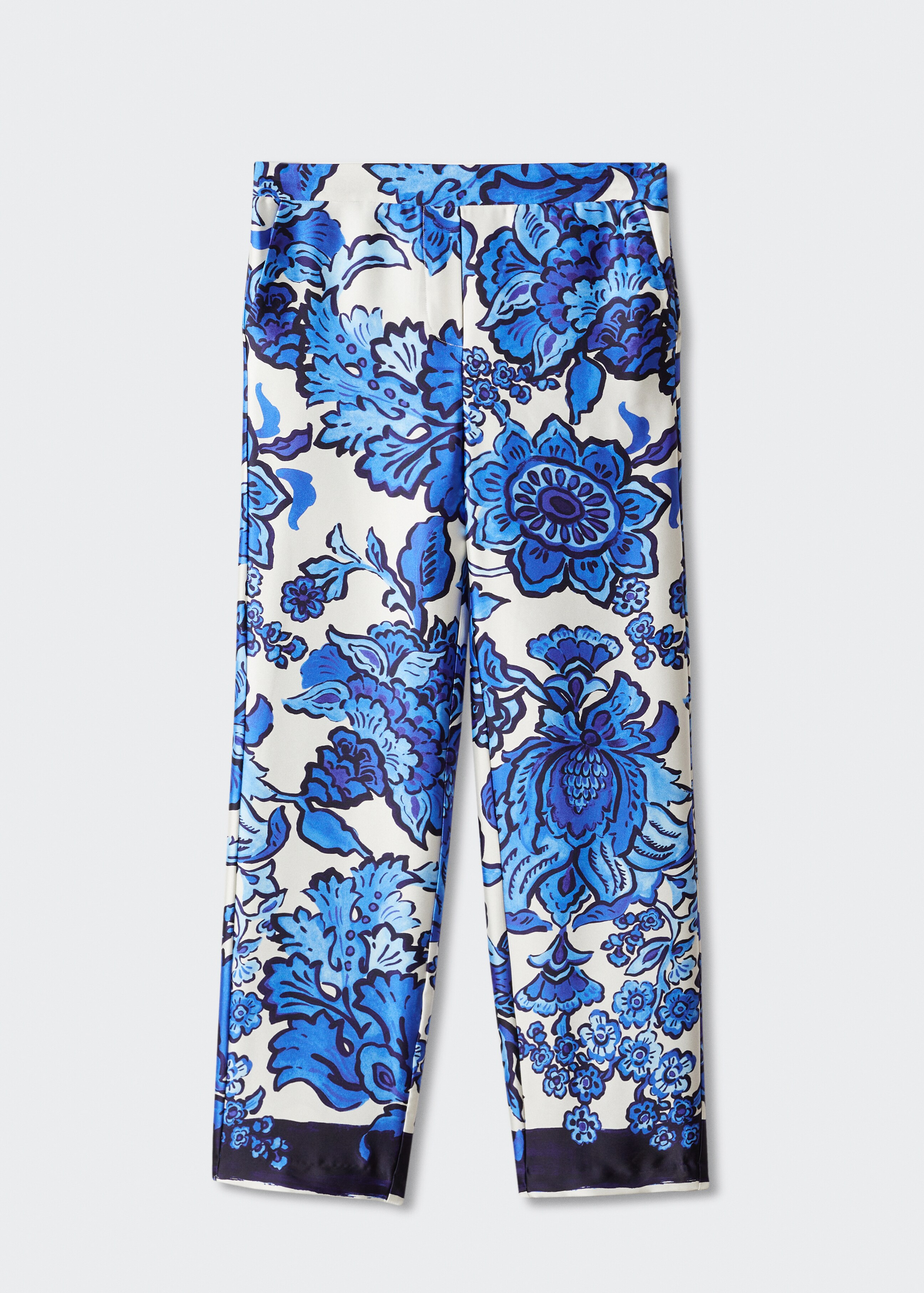 Floral satin pants - Article without model