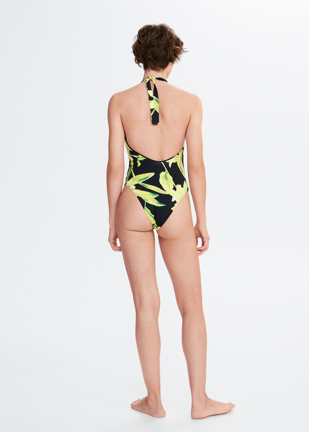 Tropical print swimsuit - Reverse of the article