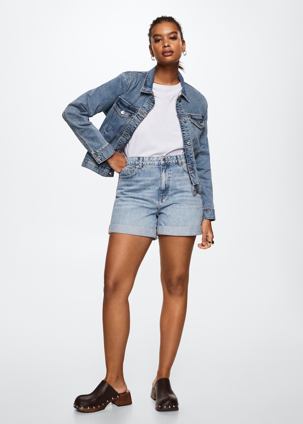 Mom Fit-Jeans-Shorts - Detail des Artikels 4