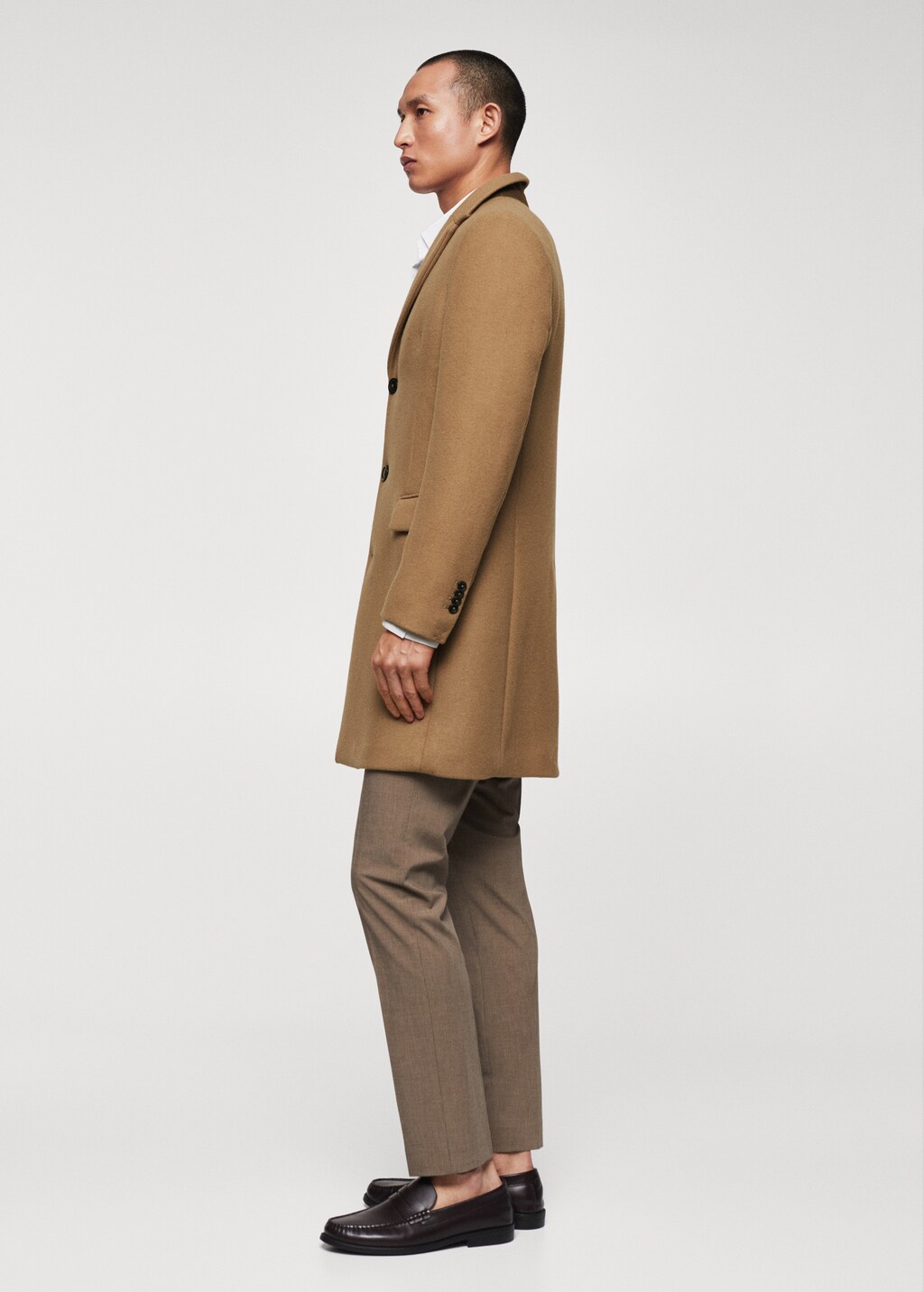 Long recycled wool coat - Details of the article 2