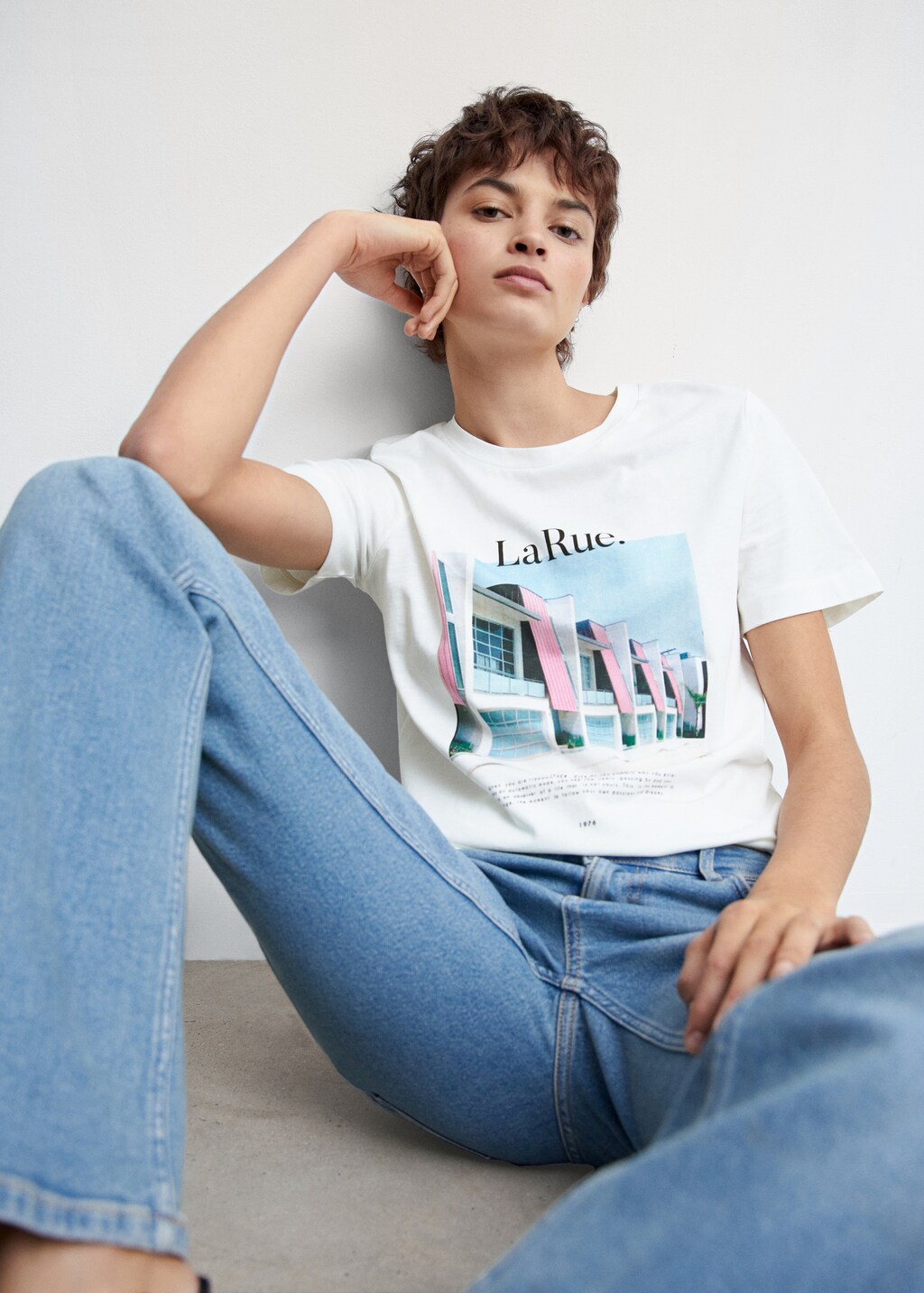 Printed cotton-blend T-shirt - Details of the article 2