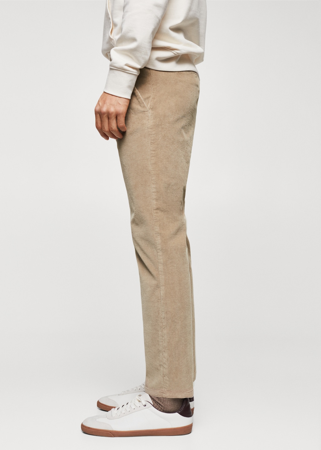 Tapered cropped corduroy trousers - Details of the article 2