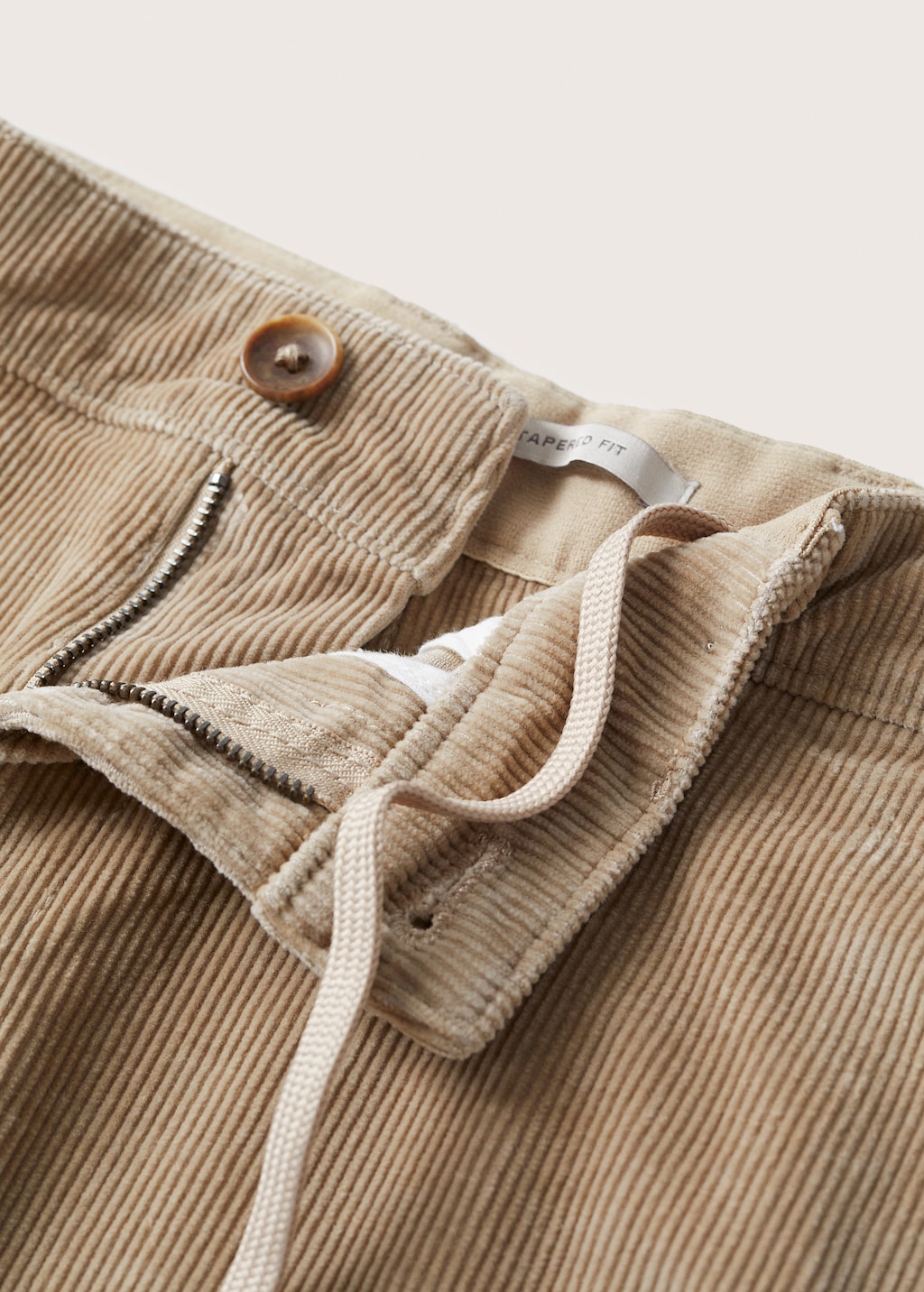 Tapered cropped corduroy trousers - Details of the article 7