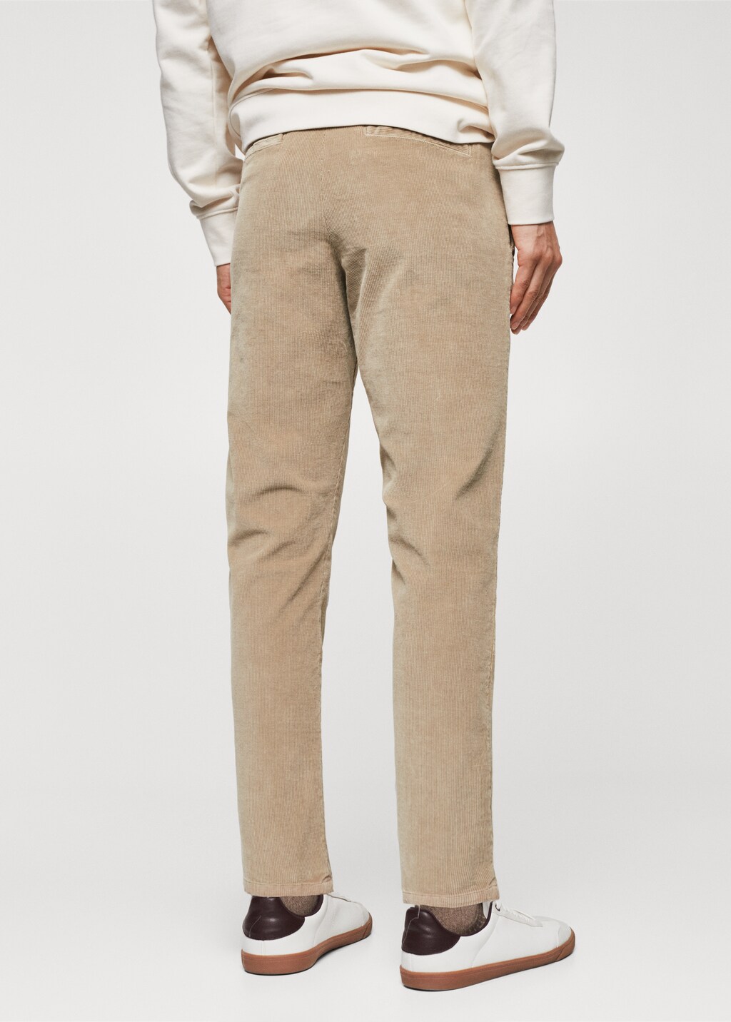 Tapered cropped corduroy trousers - Reverse of the article