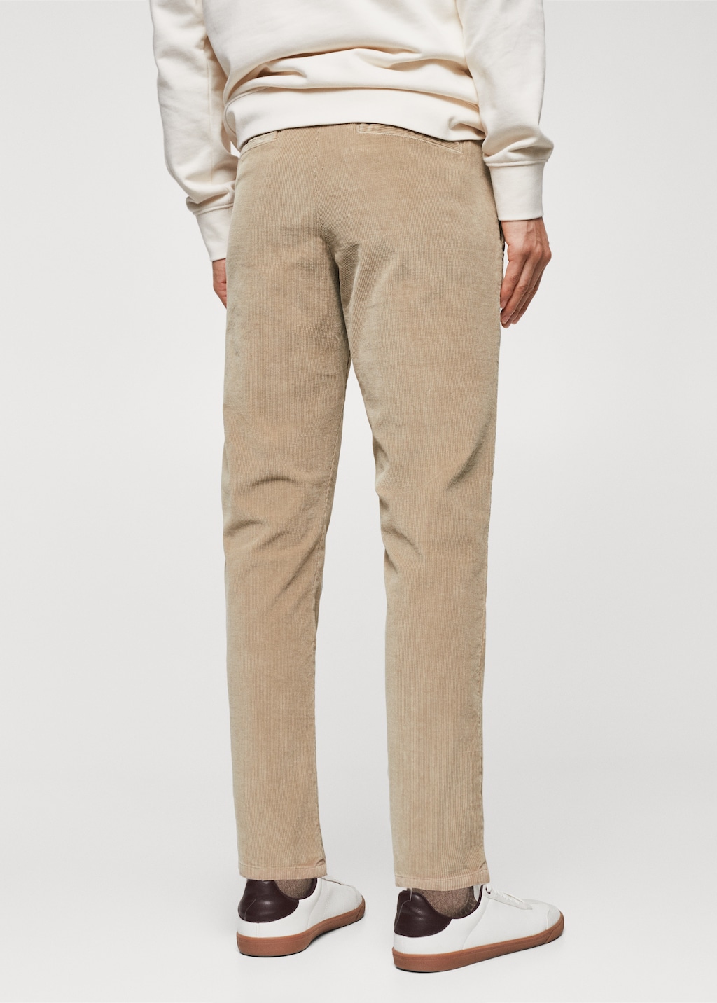 Corduroy tapered crop broek - Achterkant van het artikel