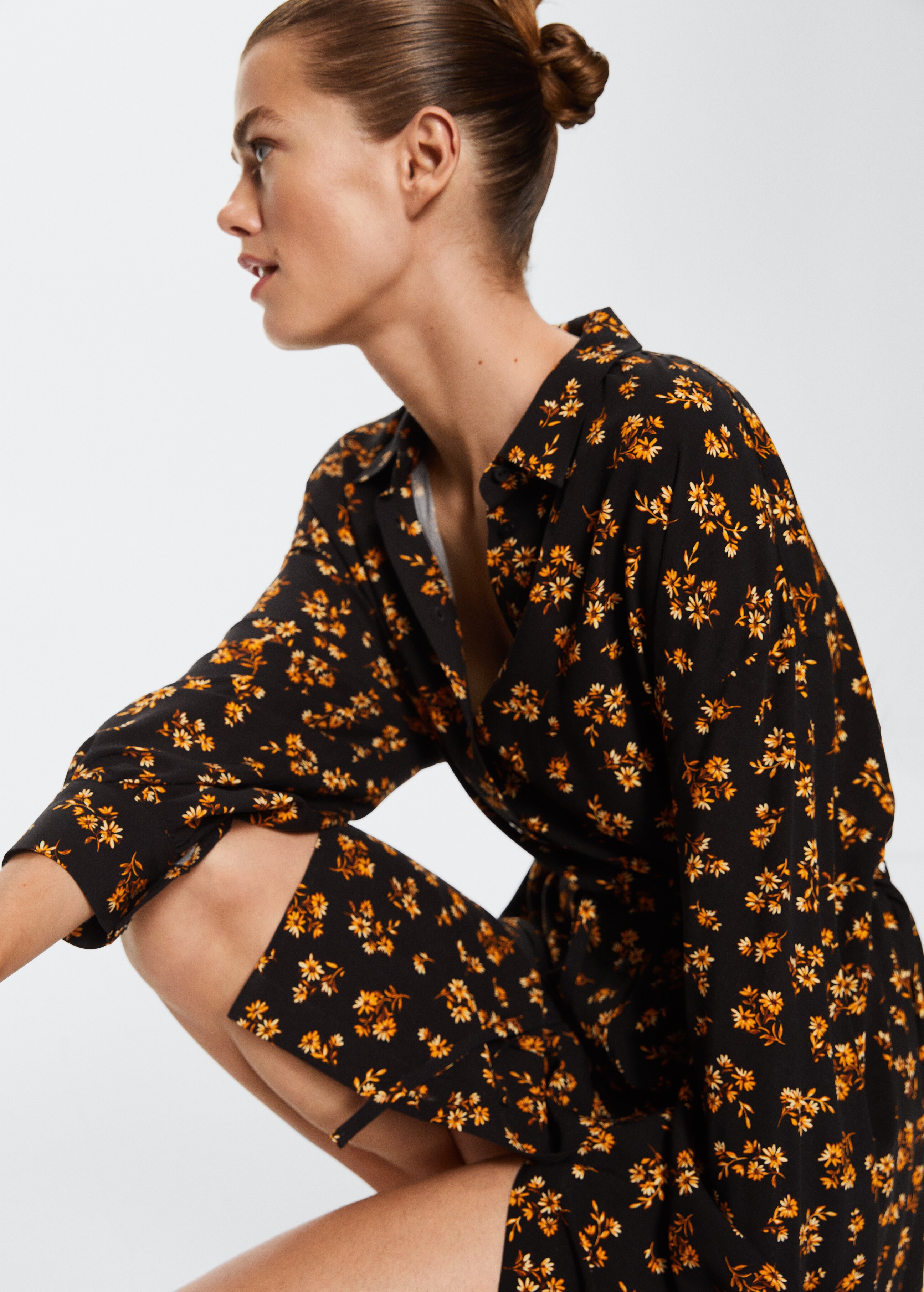 Printed shirt dress - Details of the article 2