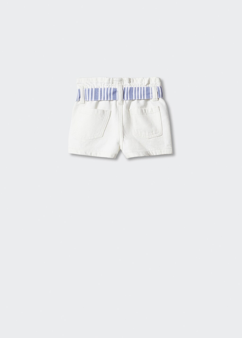 Paperbag denim shorts - Reverse of the article