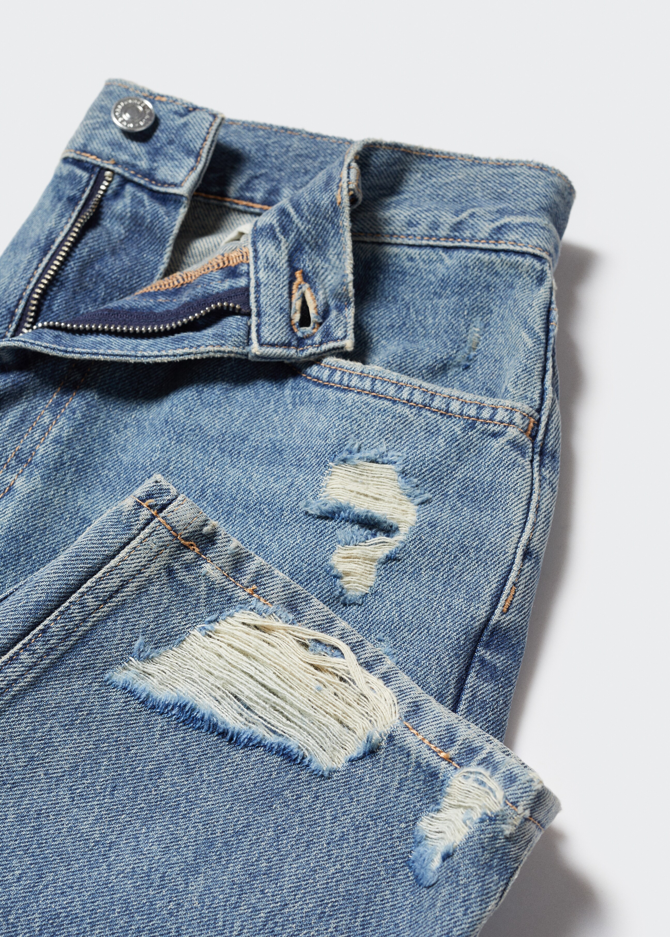 Jeans rectos tiro alto rotos - Detalle del artículo 8