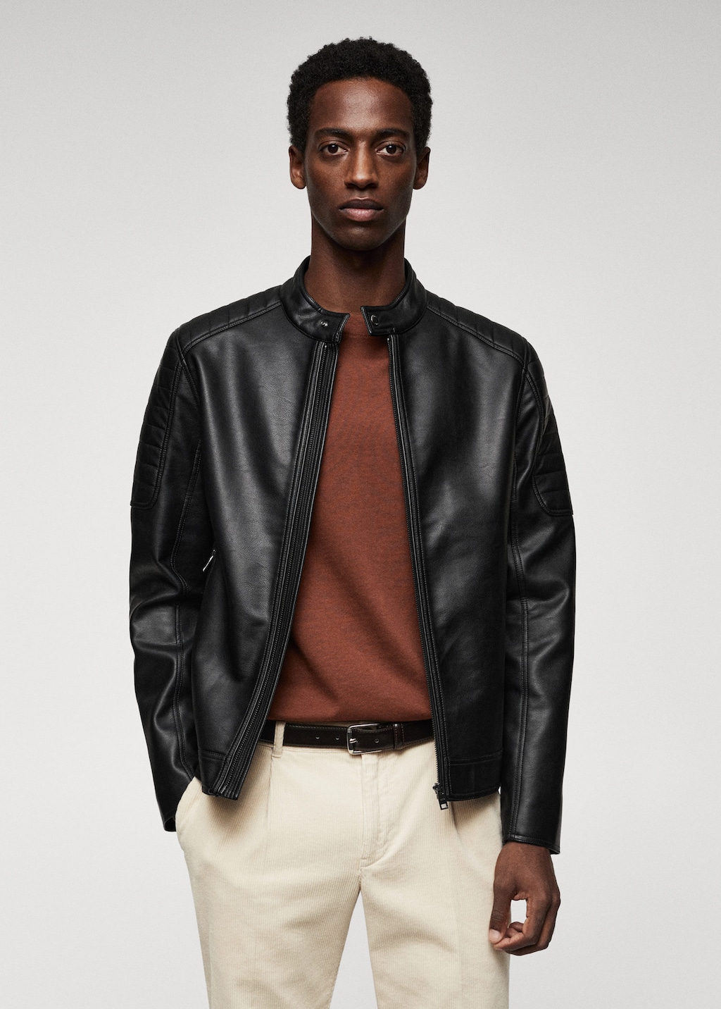 Nappa leather jacket - Men | Mango Man USA