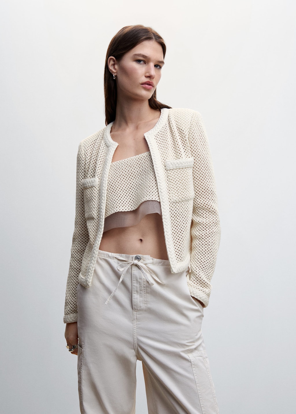 Mellow Rose Crop Top, Palazzo Pants & Jacket – Blumuslin