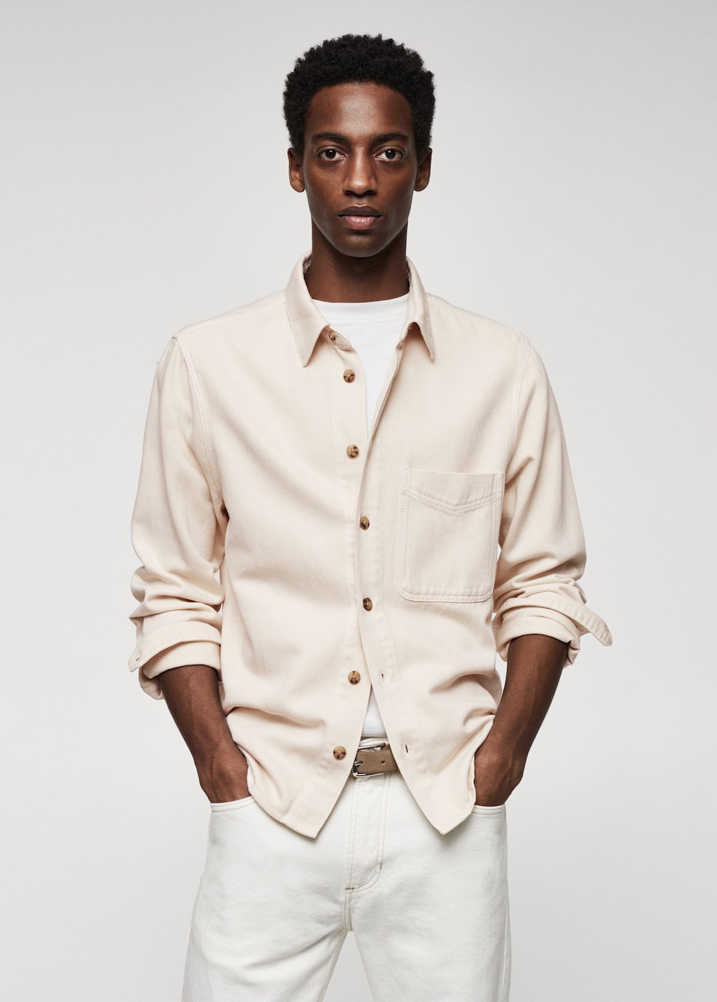 Camisa blanca mango online outlet