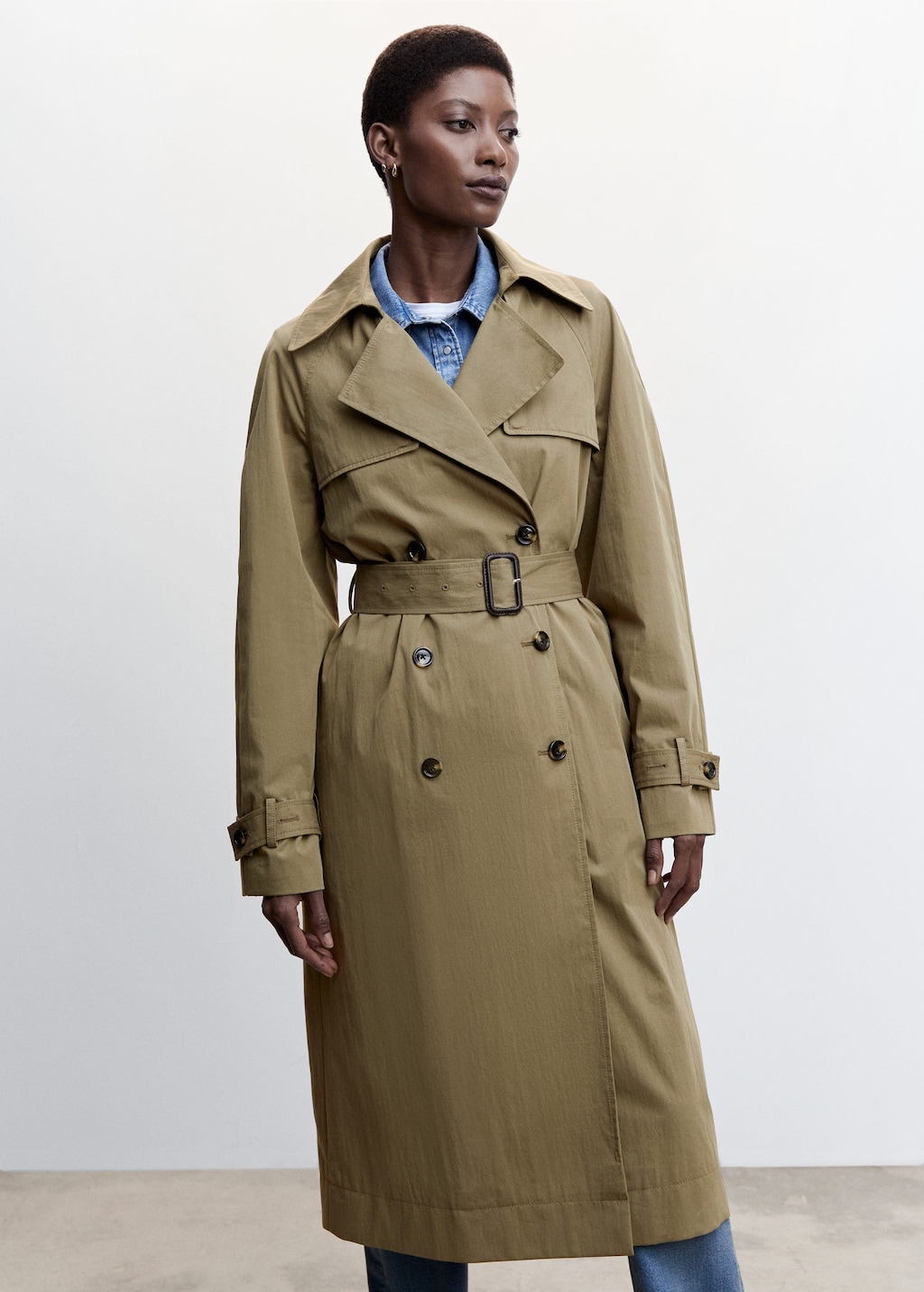 Trench coat hot sale with buttons