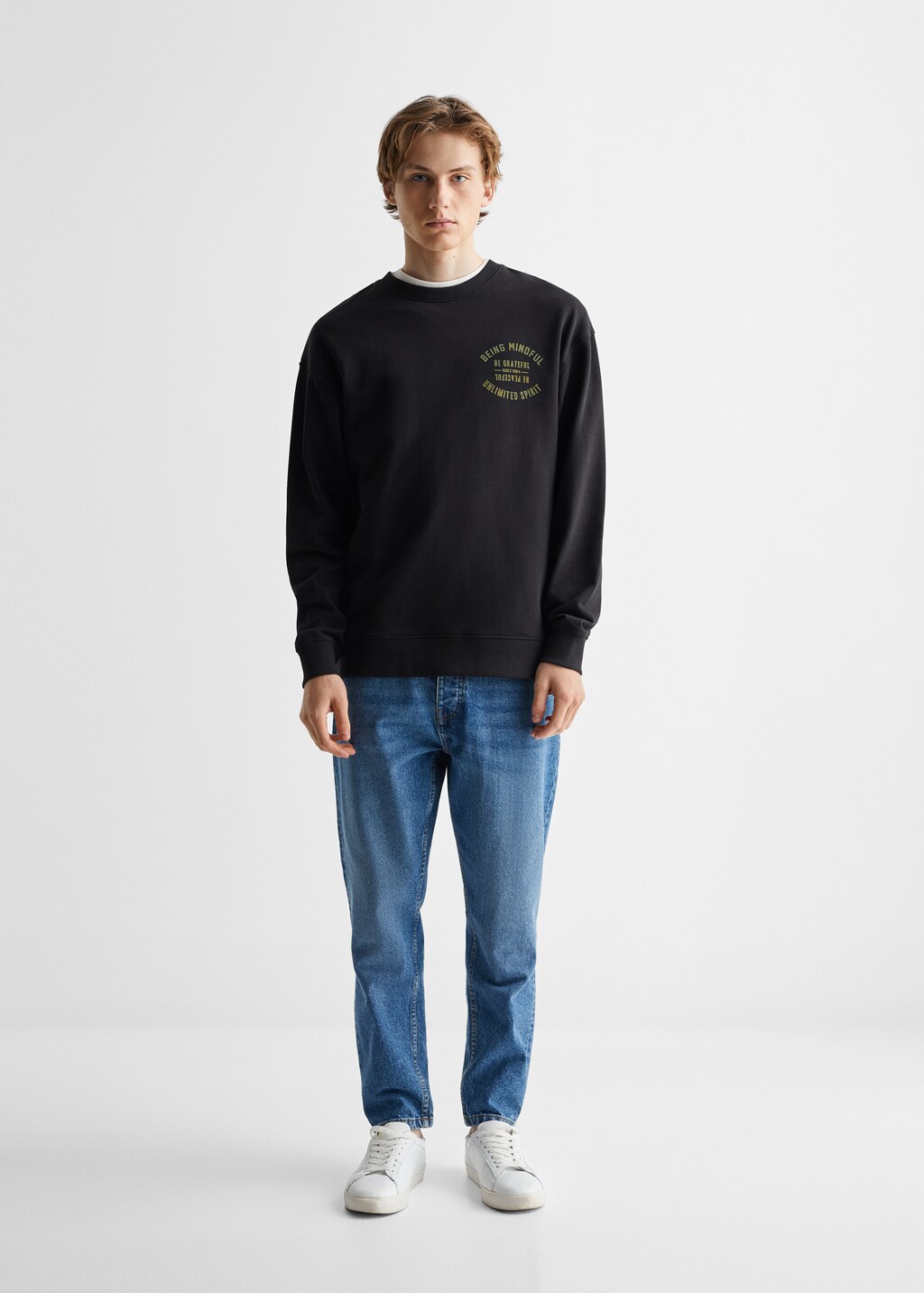 Message cotton sweatshirt - General plane