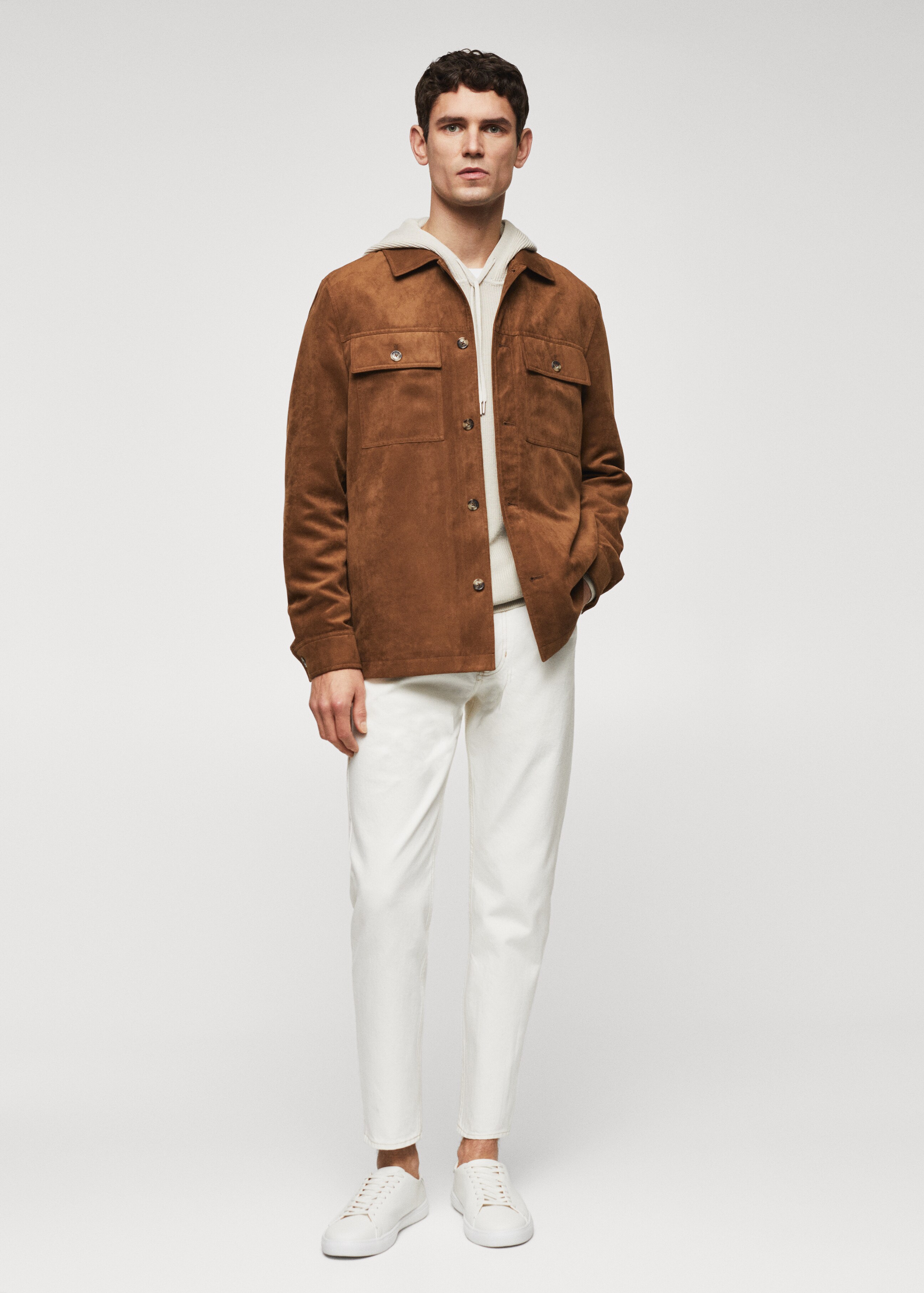 Suede effect overshirt - General plane