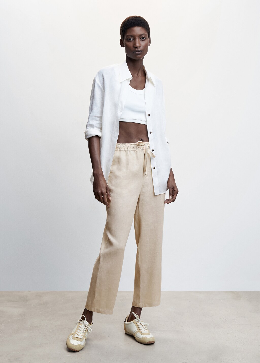 100% linen trousers - General plane