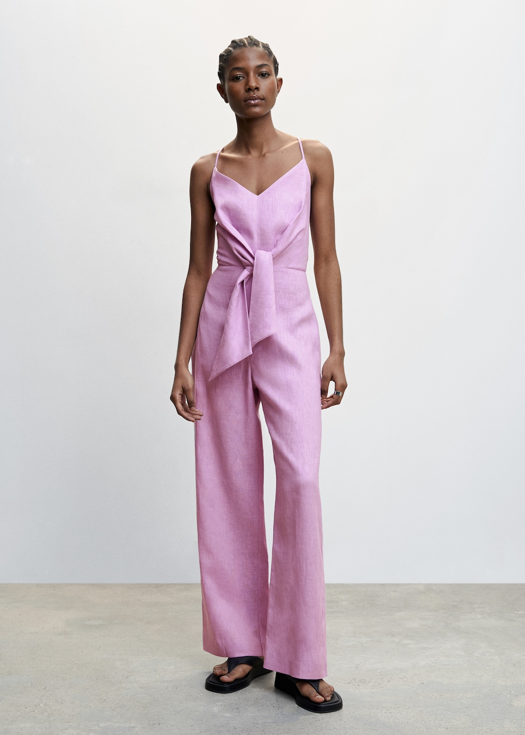 Linen knot jumpsuit - General plane