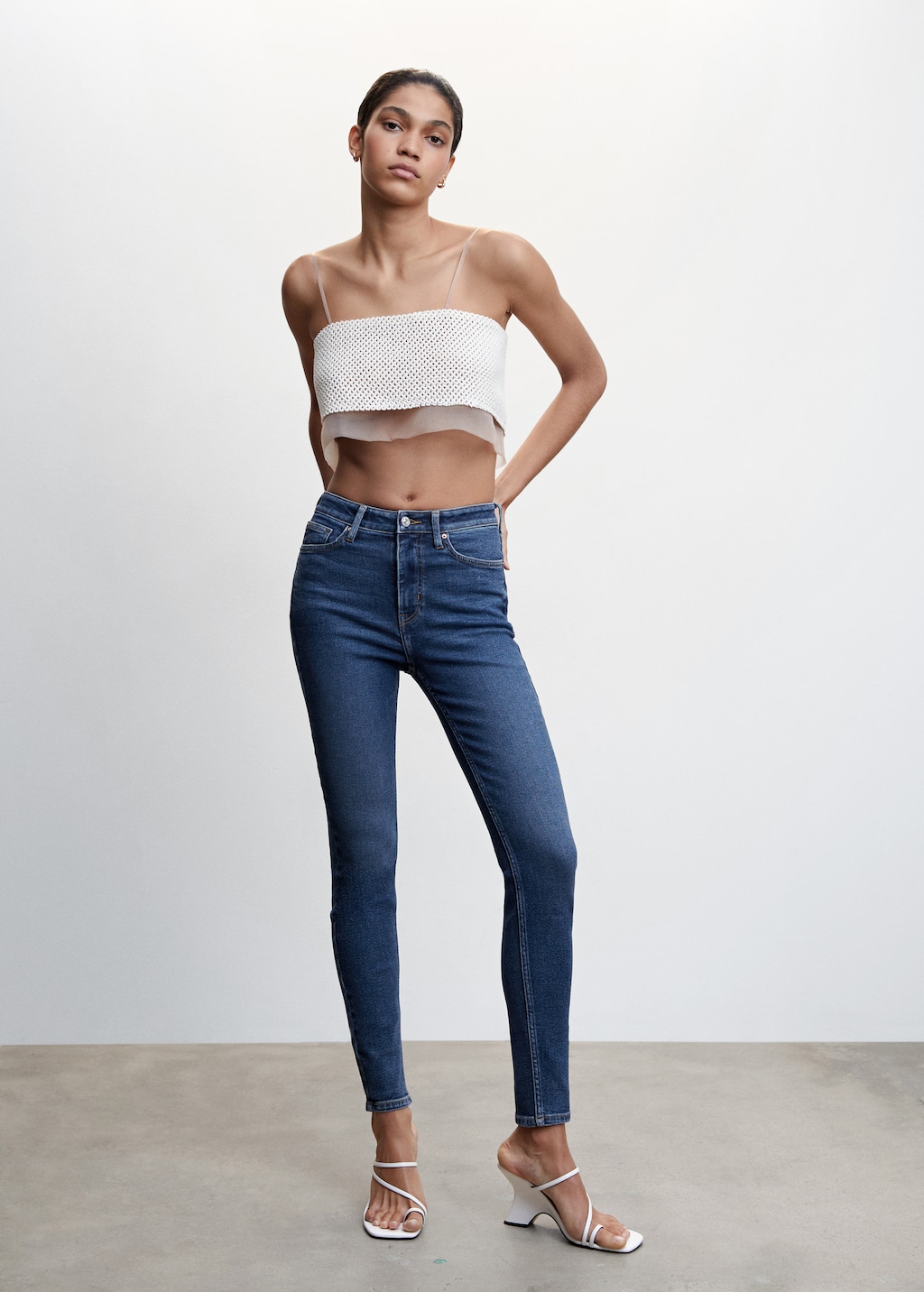 Highrise skinny crop jeans shops