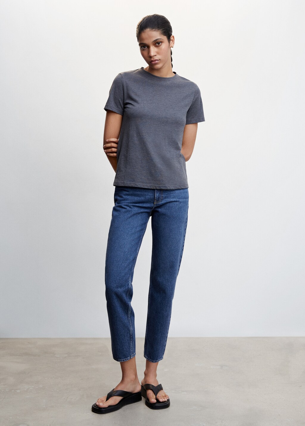 High-waist mom jeans - Overzichtstekening