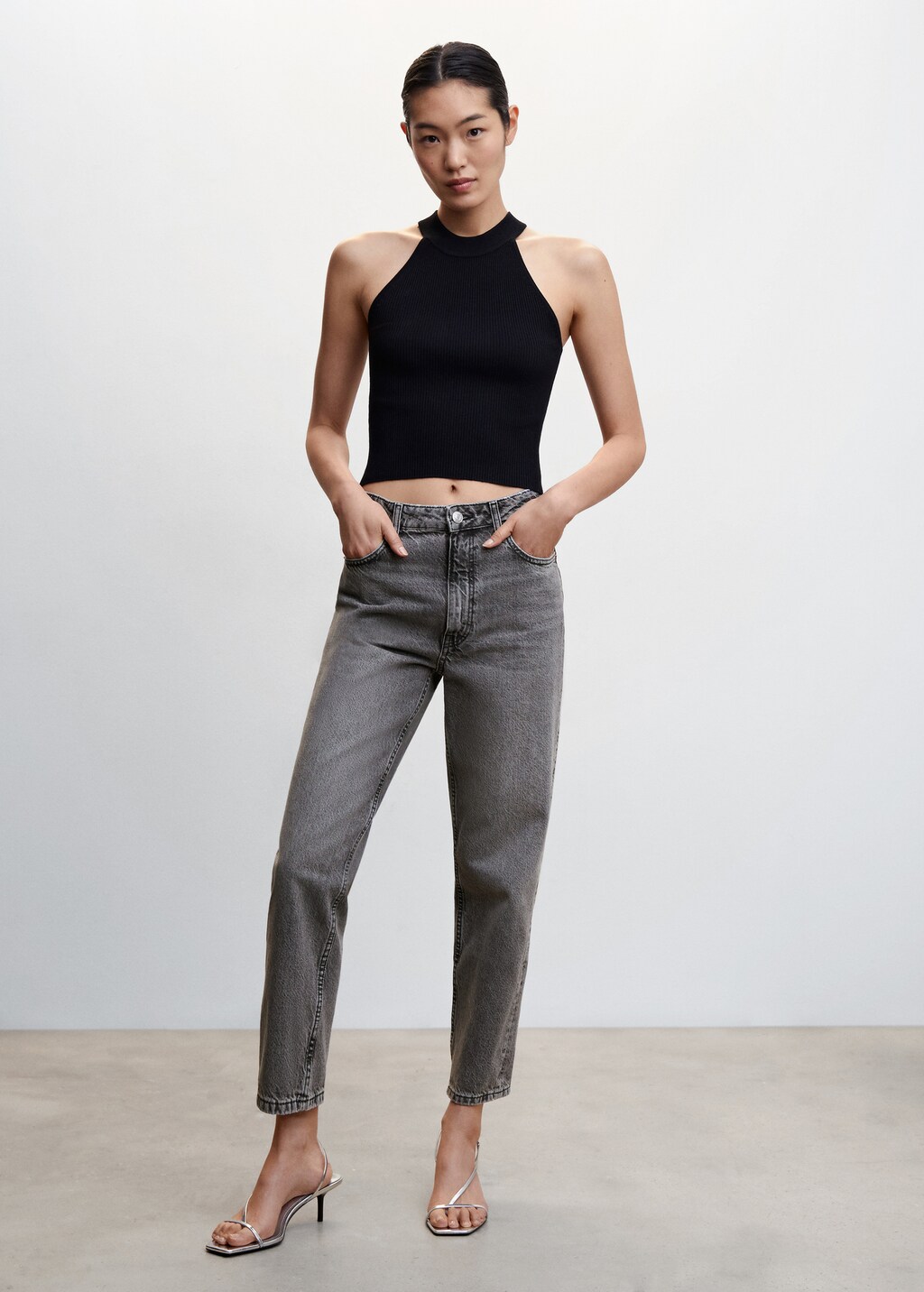 High-waist mom jeans - Overzichtstekening